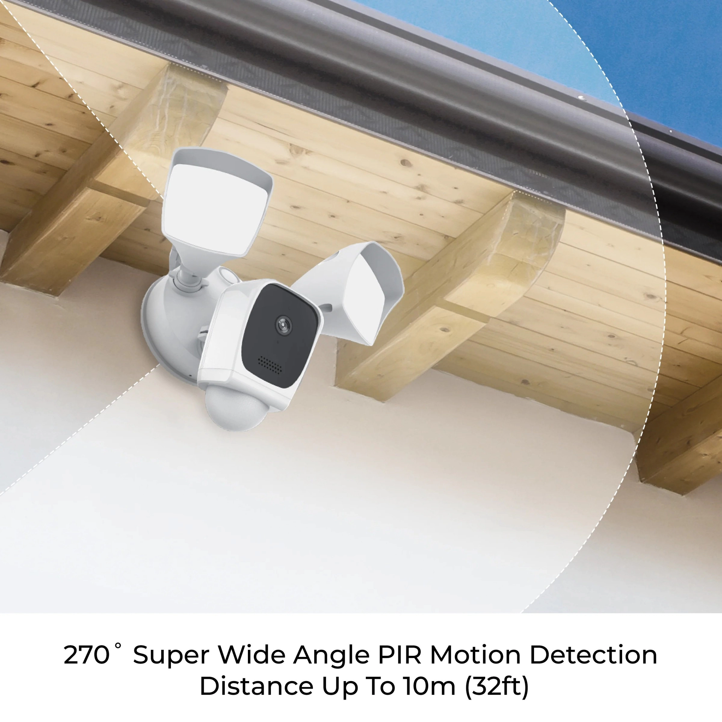 Eco4life 2K HD WiFi Outdoor Surveillance Floodlight Camera