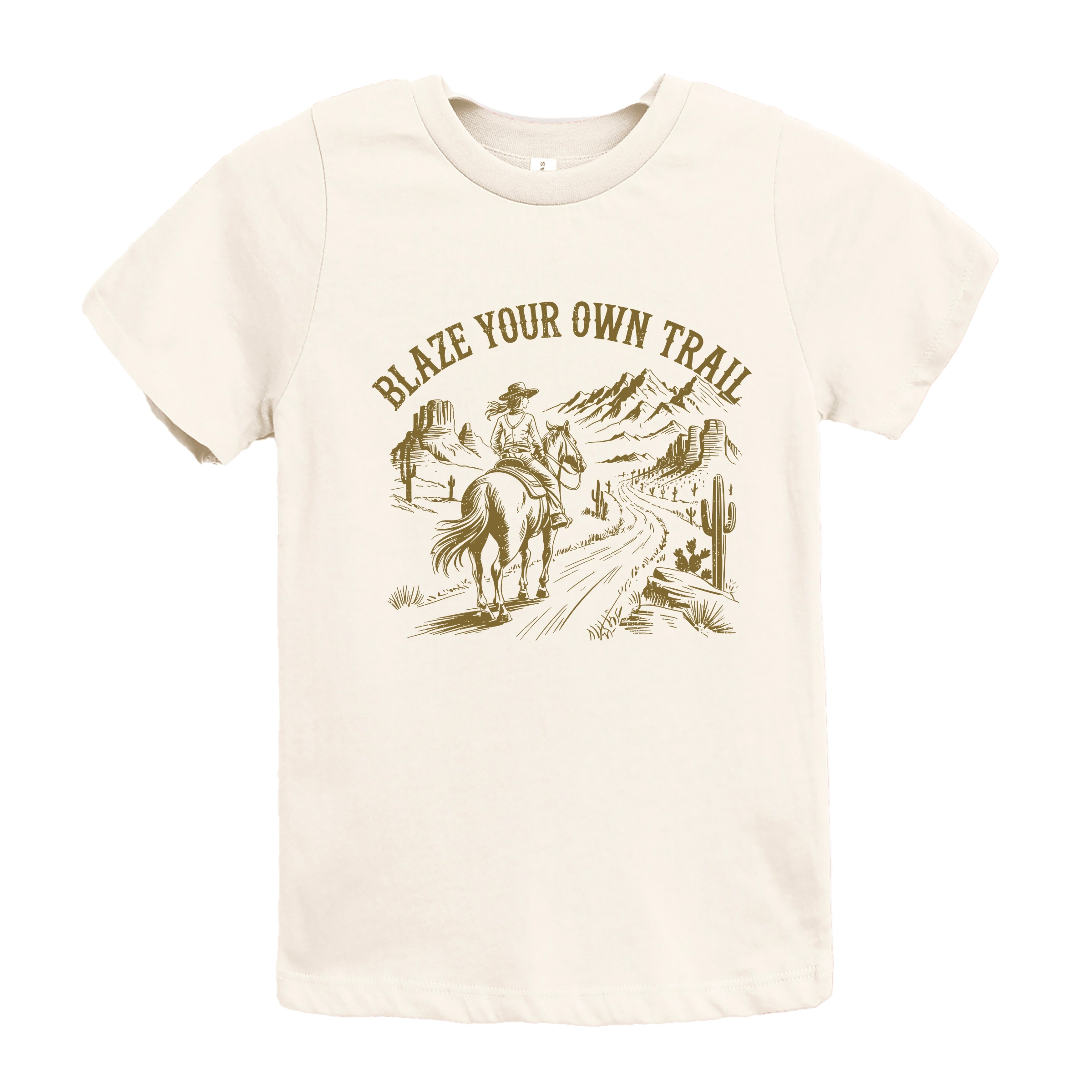 The Juniper Shop - Blaze Your Own Trail Cowgirl Youth Short Sleeve Graphic T-Shirt