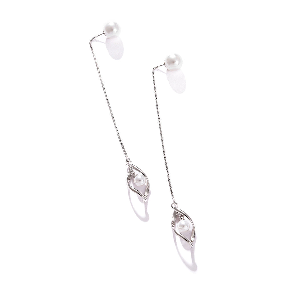 SOHI Women's Sleek Drop Earrings