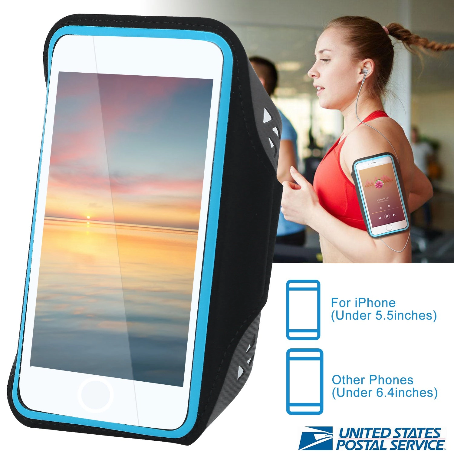 GBruno Sweat-Resistant Adjustable Phone Armband