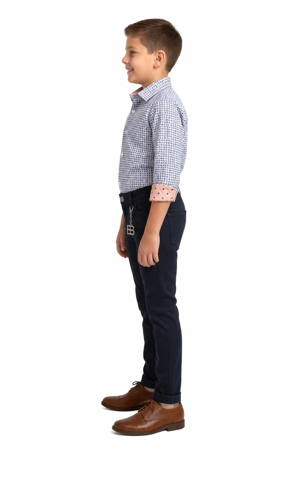 Elie Balleh Boys Slim Fit Printed Button-Down Shirt