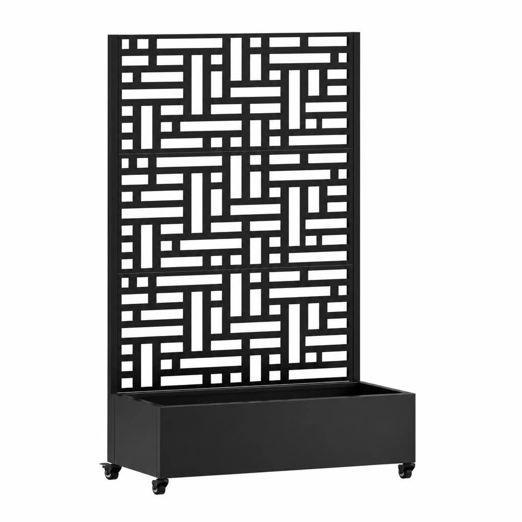 WOW PIONEER Tall Freestanding Rectangular Metal Planter