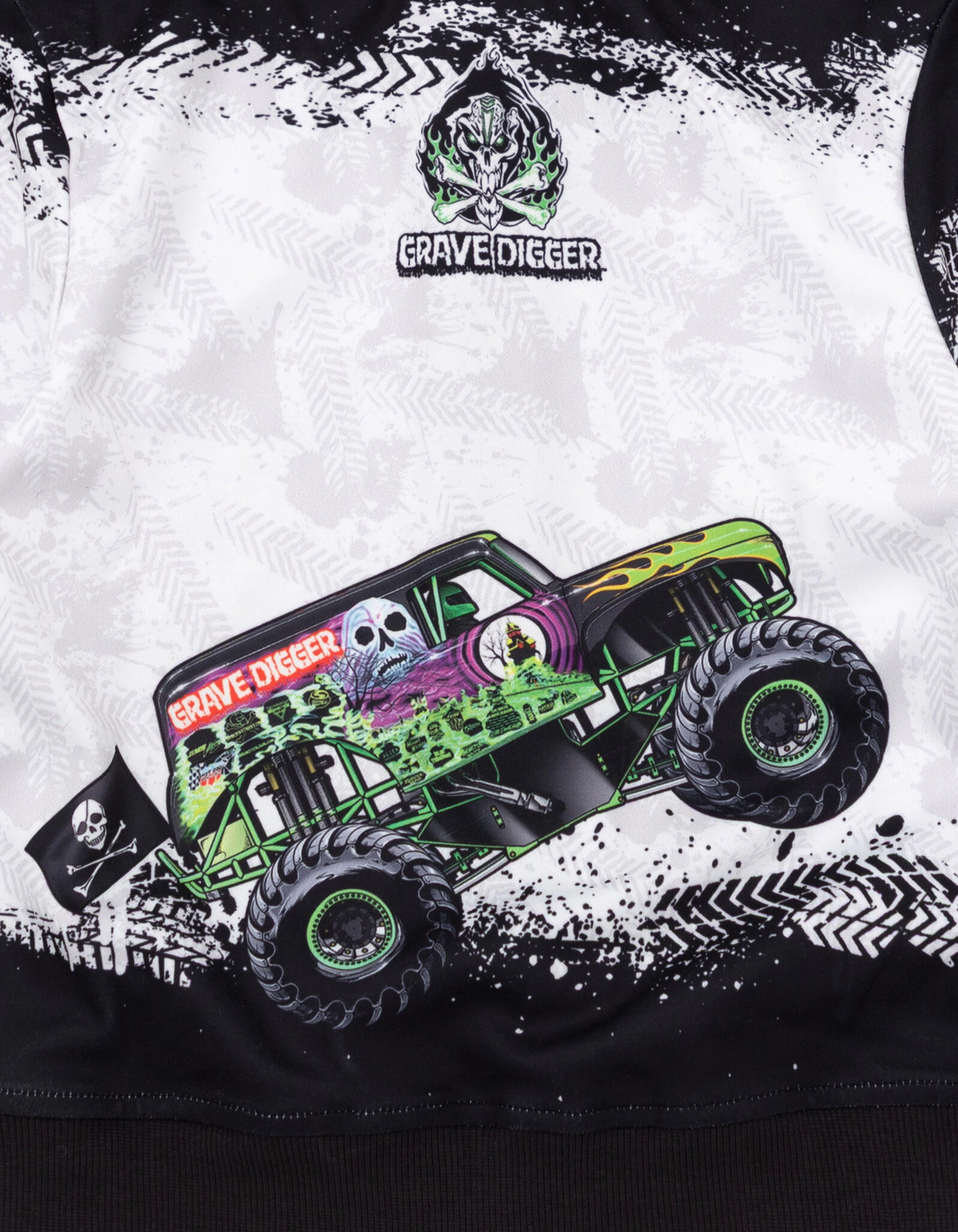 Monster Jam Grave Digger Boys' Fleece Zip-Up Hoodie