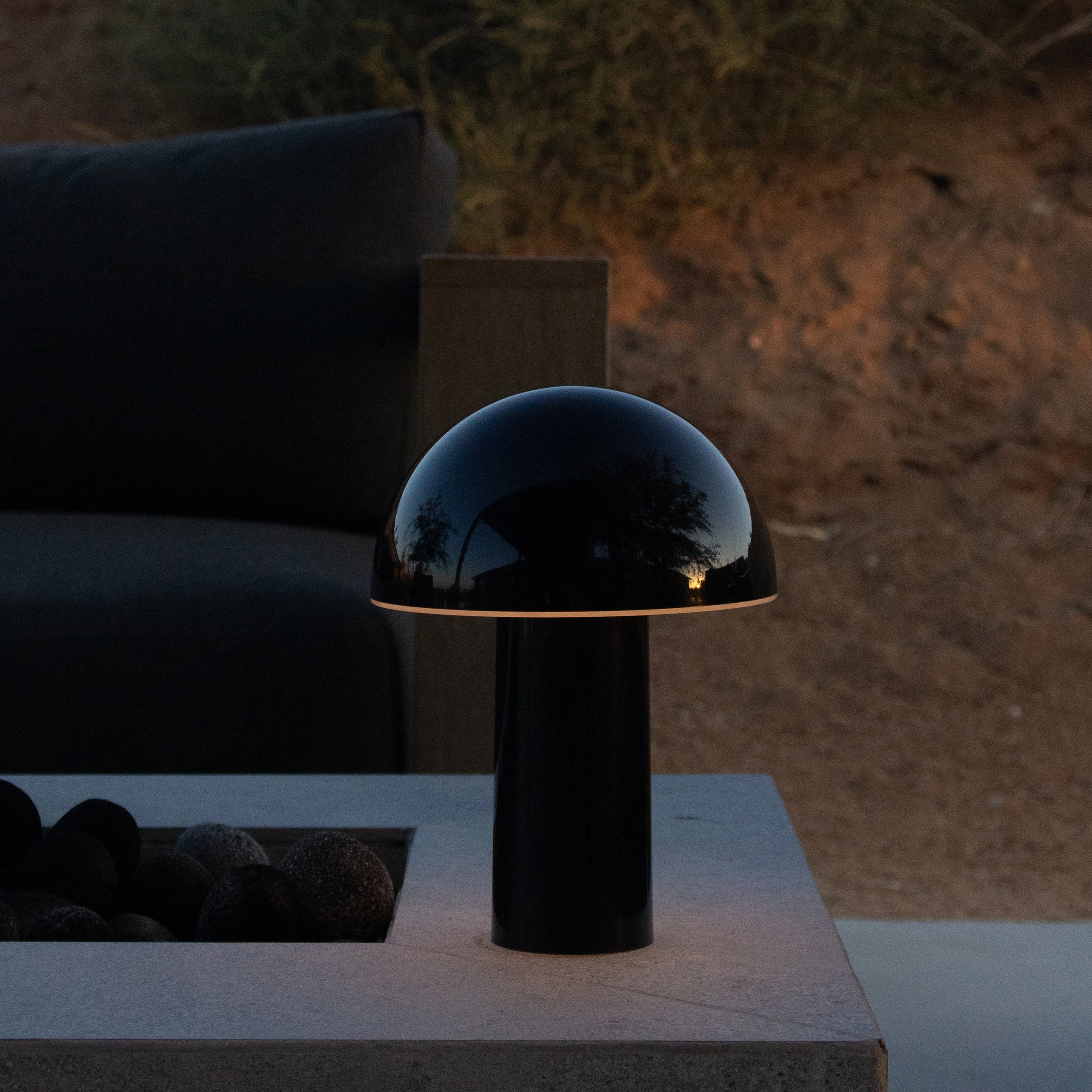 Brightech Celia Portable Mushroom Table Lamp