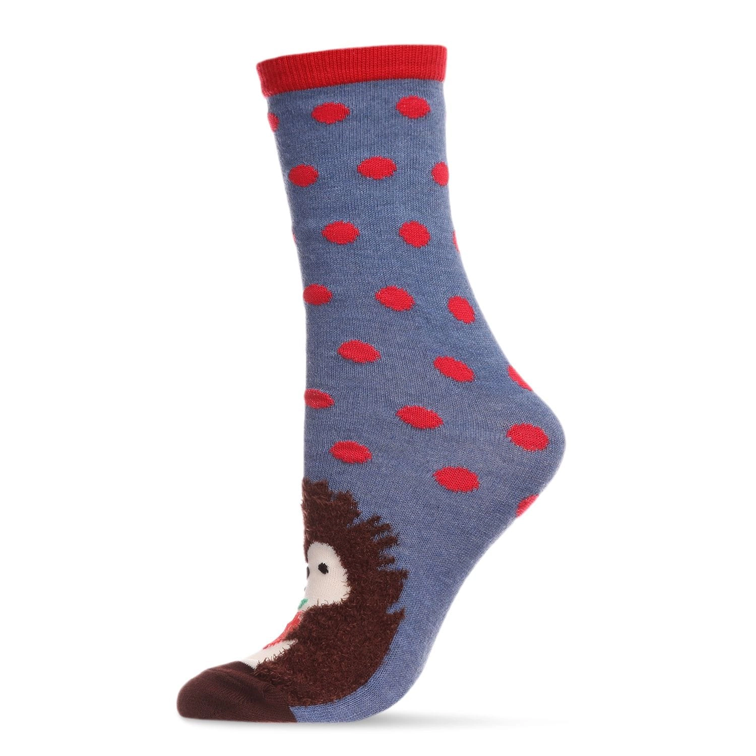 MeMoi Women's Foot Pet Porcupine  Crew Socks