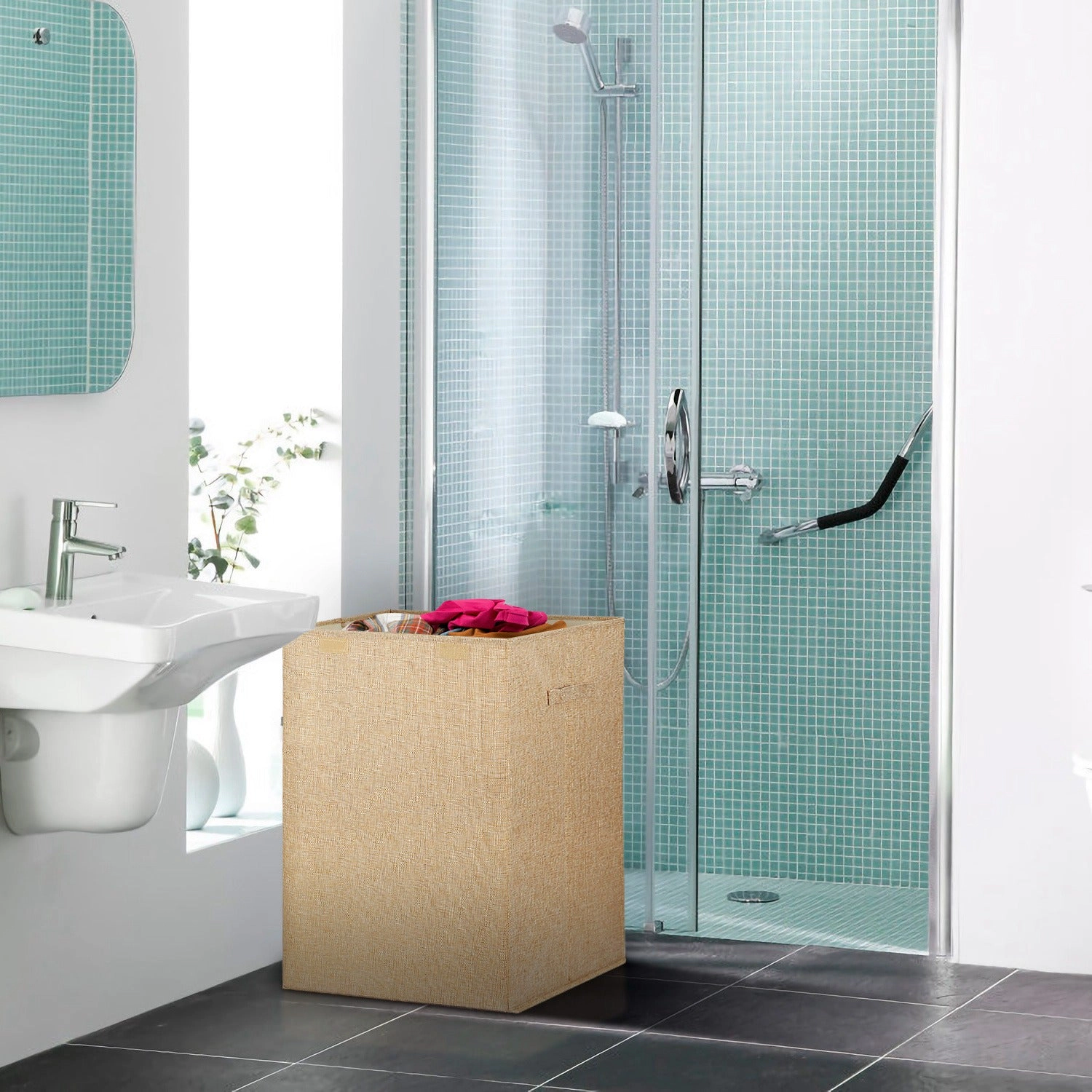 GBruno Foldable Laundry Hamper With Lid And Handles