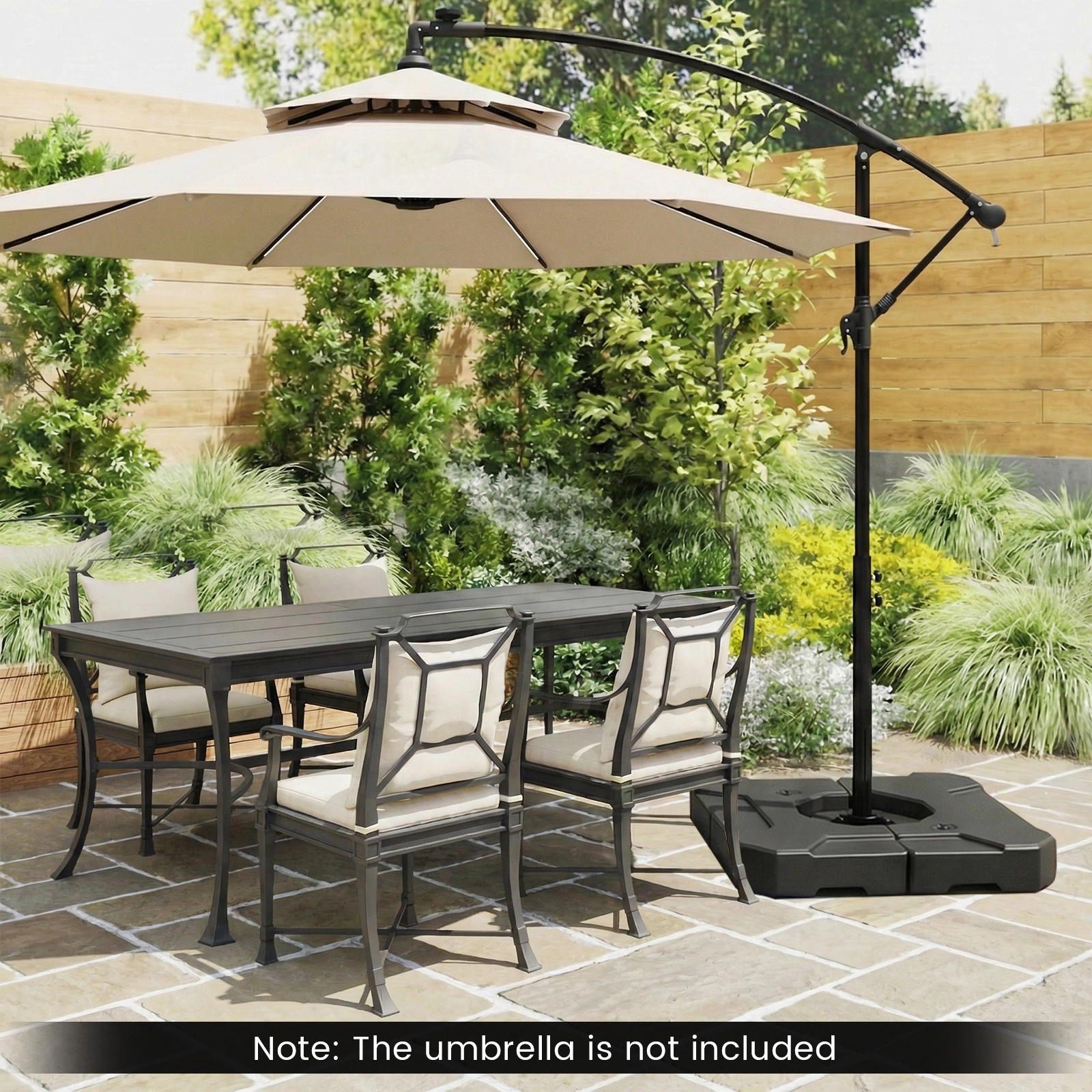 SlickBlue Unisex Fillable Cantilever Umbrella Base Stand