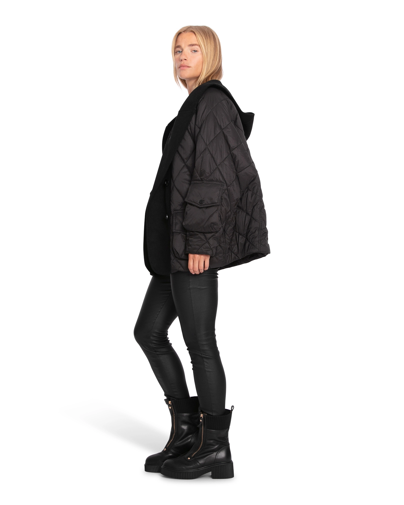 Belle & Bloom Womens Only You Quilted Utility Jacket
