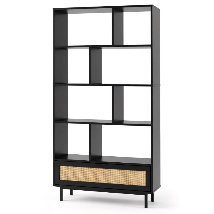 Hivvago 64 inch 6-Tier Tall Wooden Bookcase with 8 Open Cubes