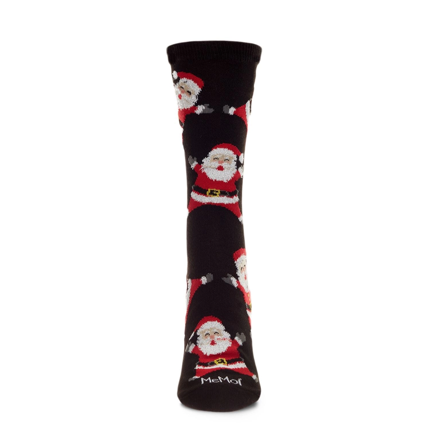 MeMoi Women's All Over Santa Holiday Crew Socks