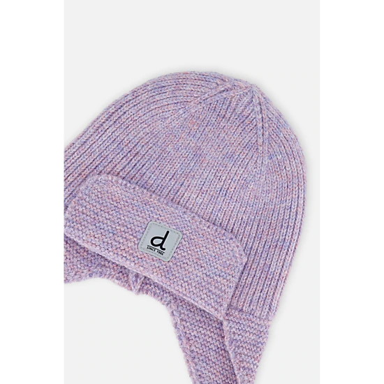 Deux par Deux Girls Winter Knit Hat with Ear Flaps and Strings