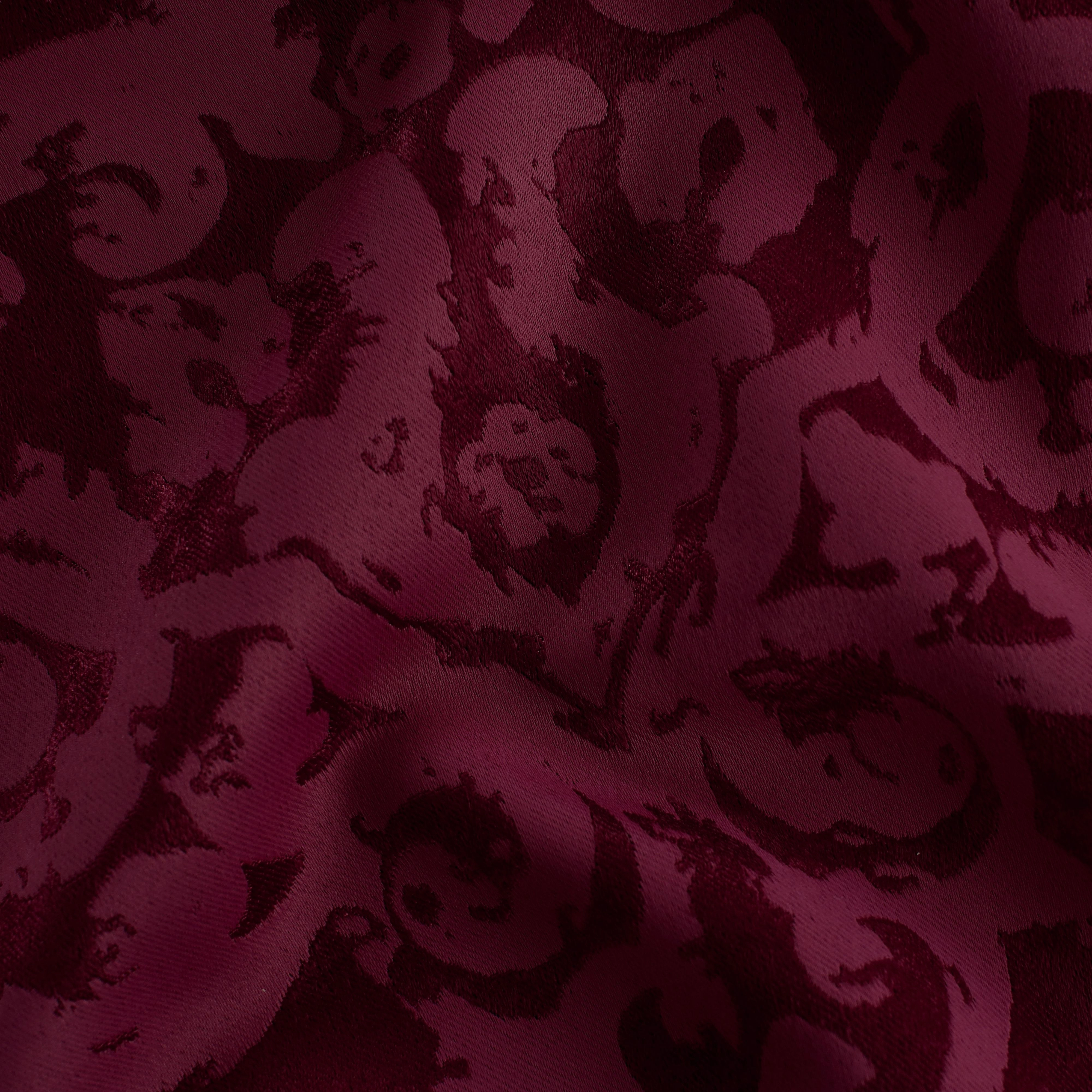 Kate Aurora 2 Pack Delaney Room Darkening Damask Print Grommet Curtain