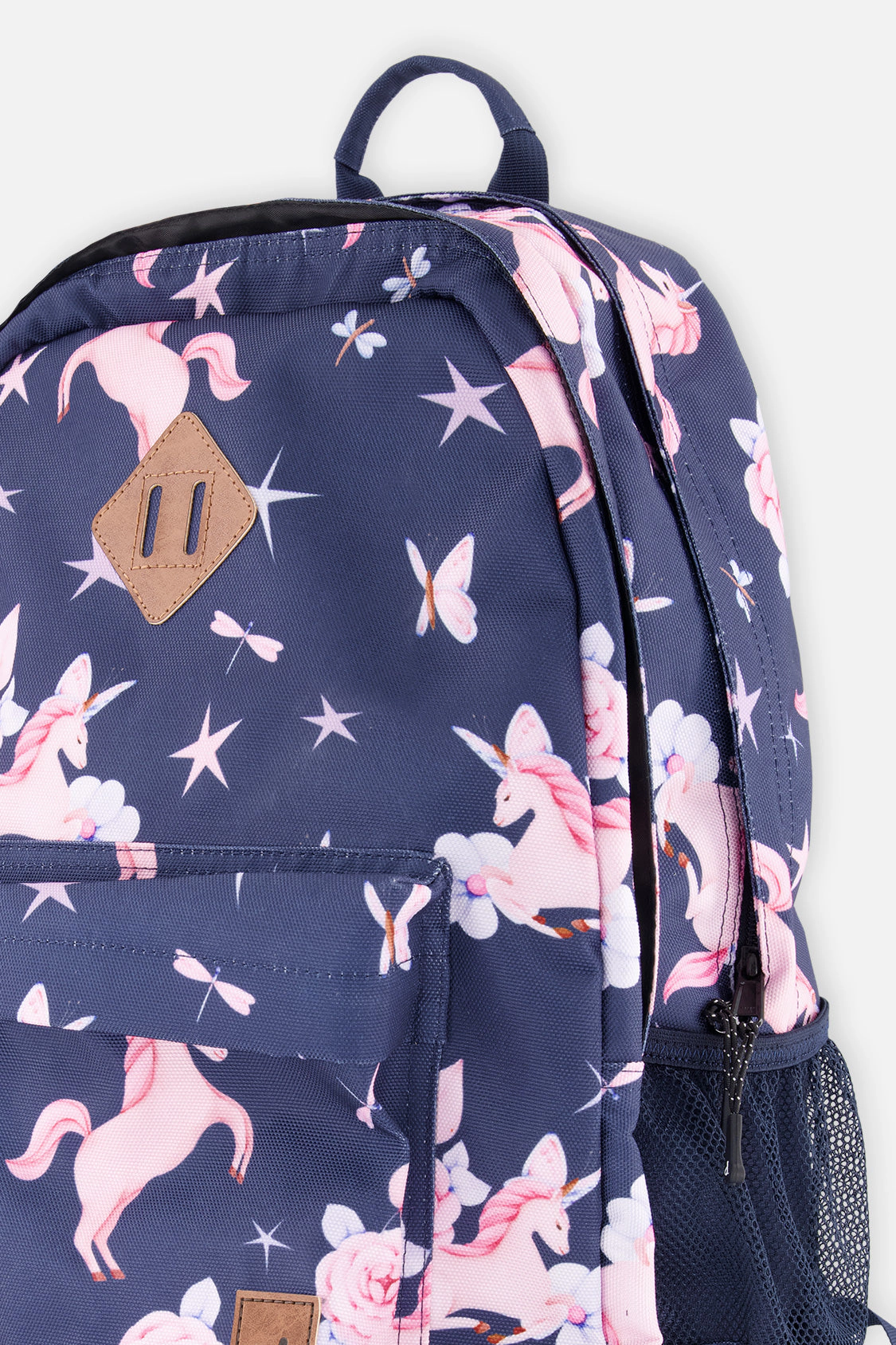 Deux par Deux Girls Unicorn Print Two-Compartment Backpack with Padded Laptop Sleeve