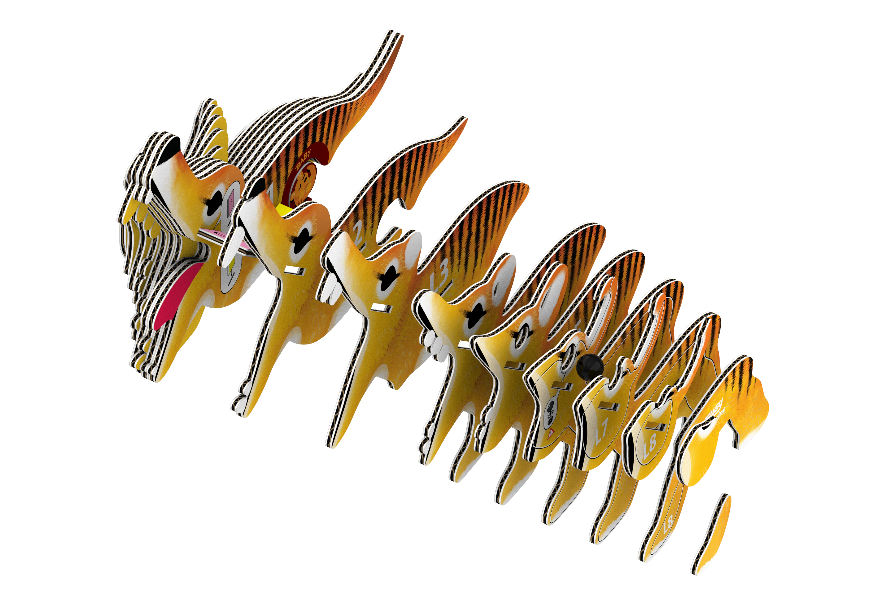 EUGY Tasmanian Tiger 3D Puzzle - contains 22 puzzle pieces