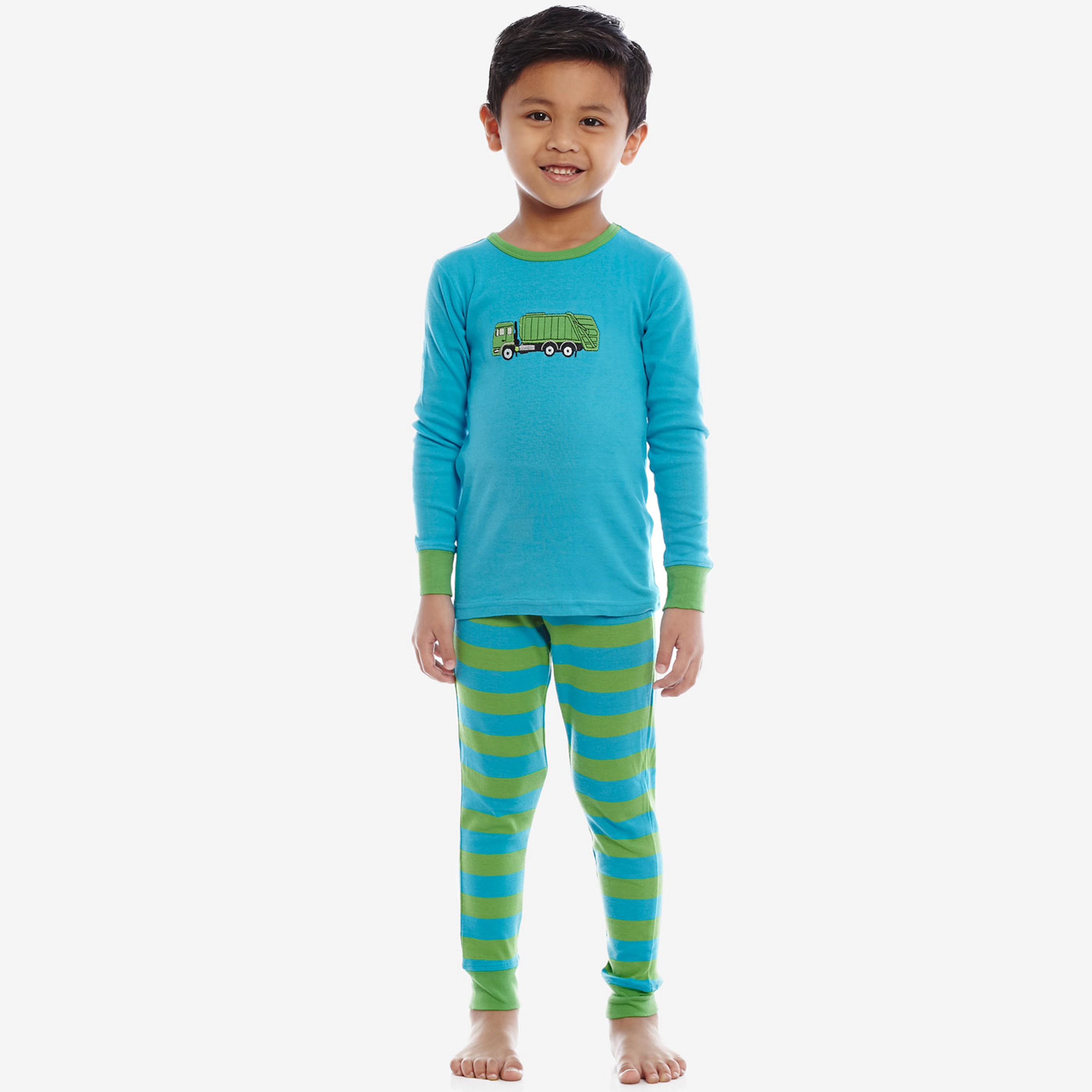 Leveret Baby/Toddler/Kids 2-pc Cotton Snug Fit Striped Vehicle Print Pajamas