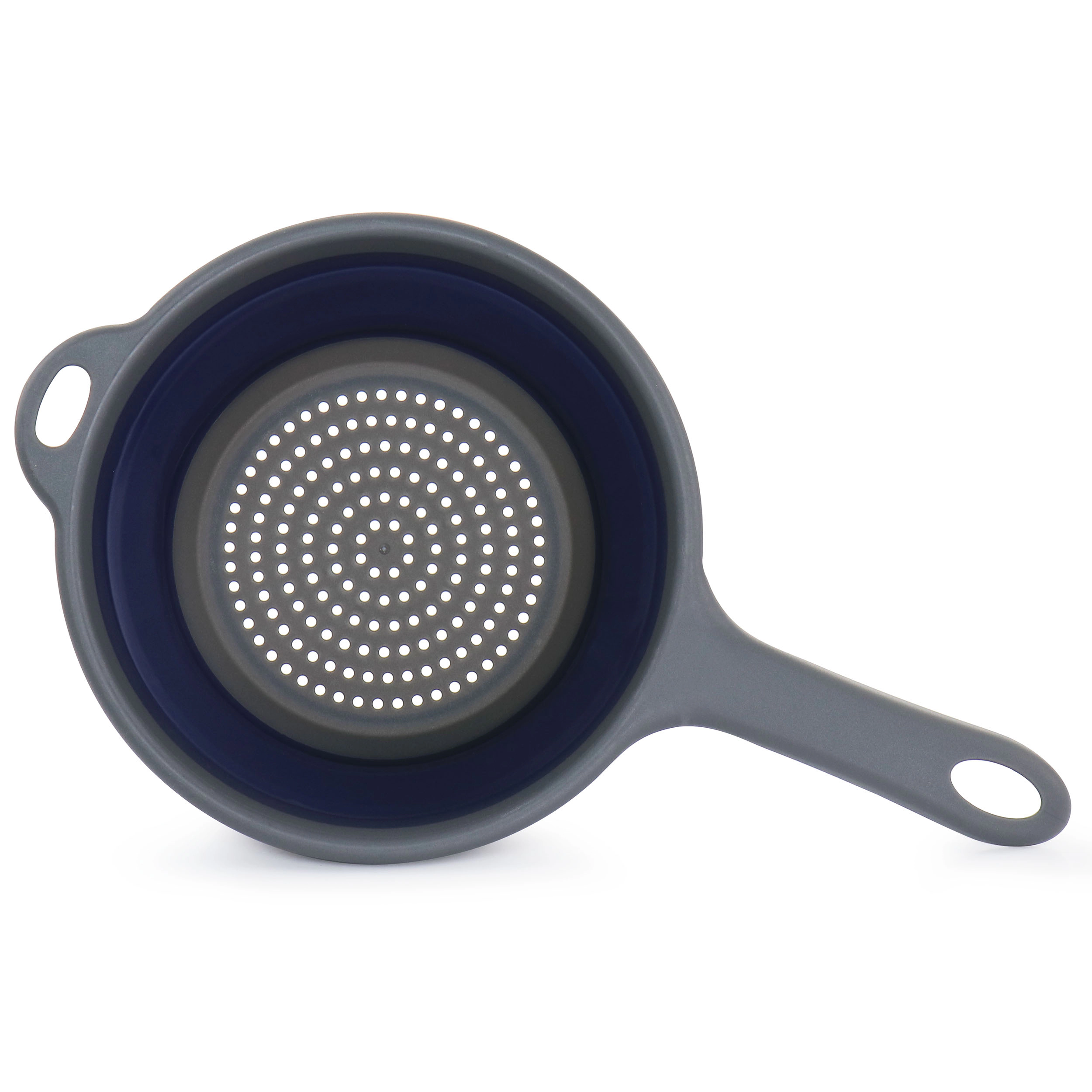 Oster Bluemarine Collapsible Polypropylene Colander with Handle in Navy