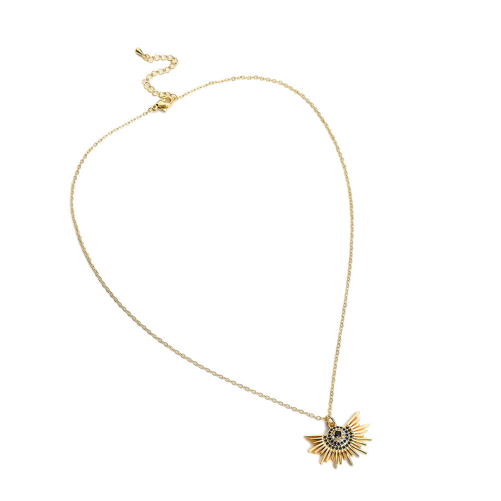 SOHI Women's Gold Half-Sol Pendant Necklace