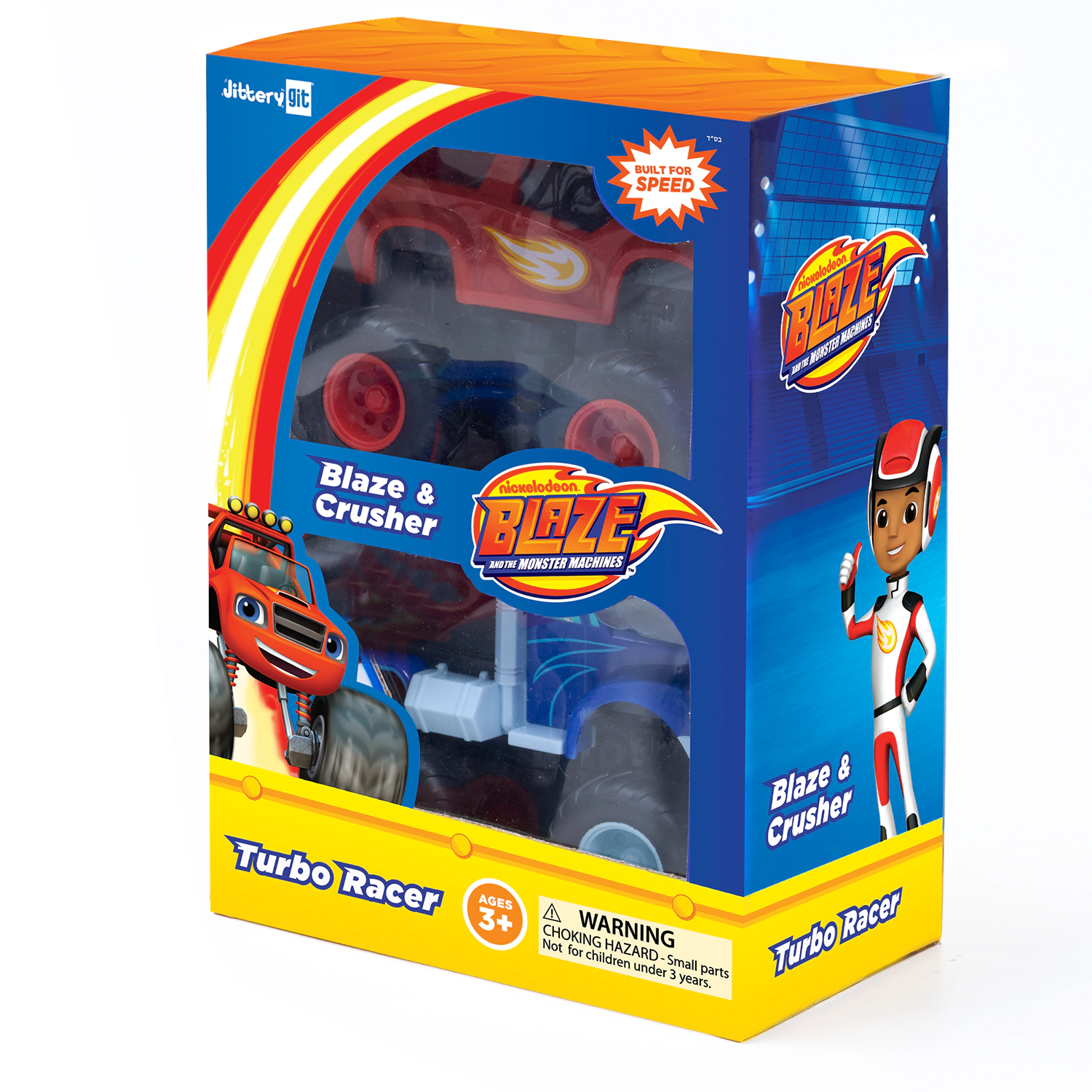 Nickelodeon Blaze Kids Rechargeable Turbo Racer Monster Trucks - Blaze & Crusher 2-Pack