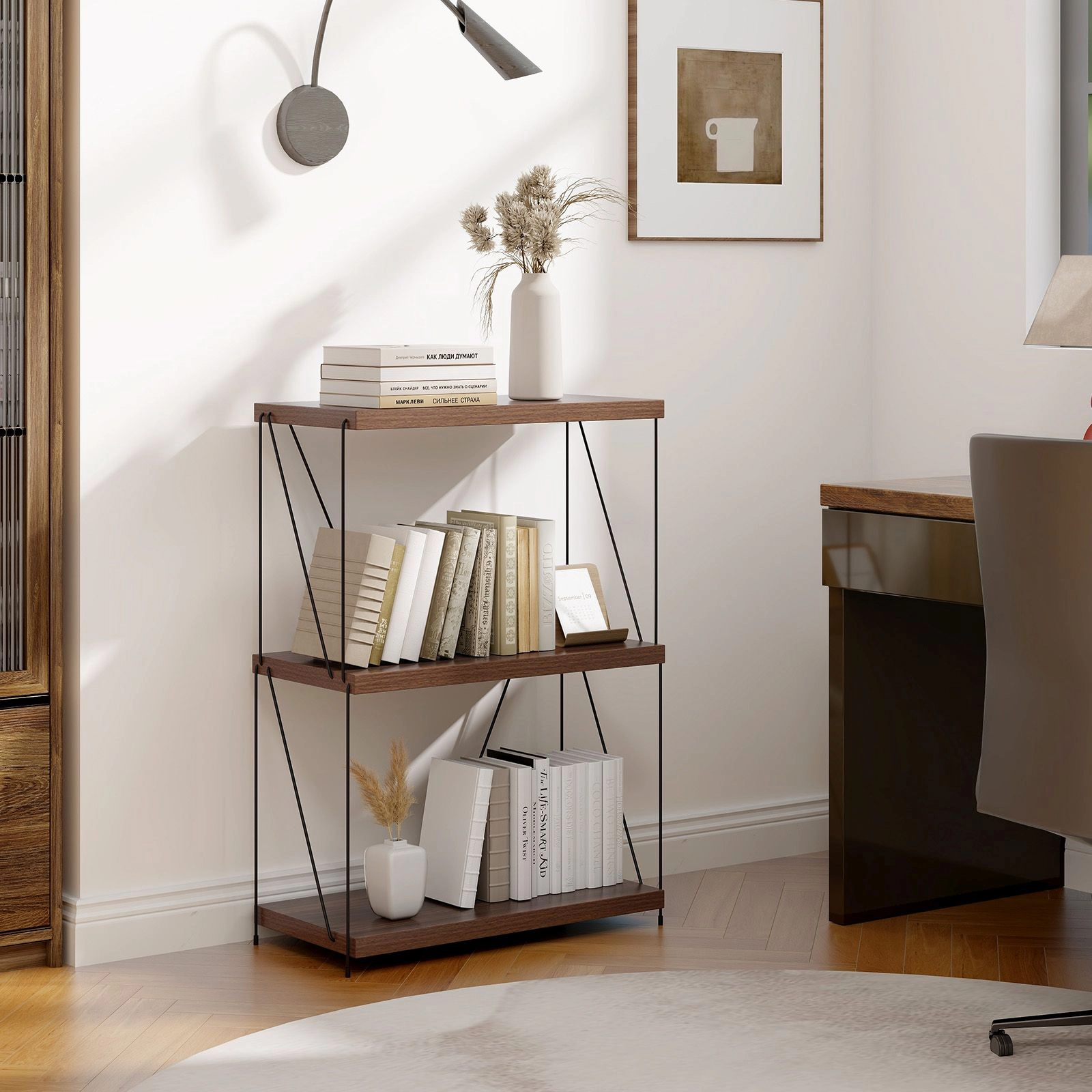 SlickBlue 3-Tier Freestanding Bookshelf Display Storage Rack