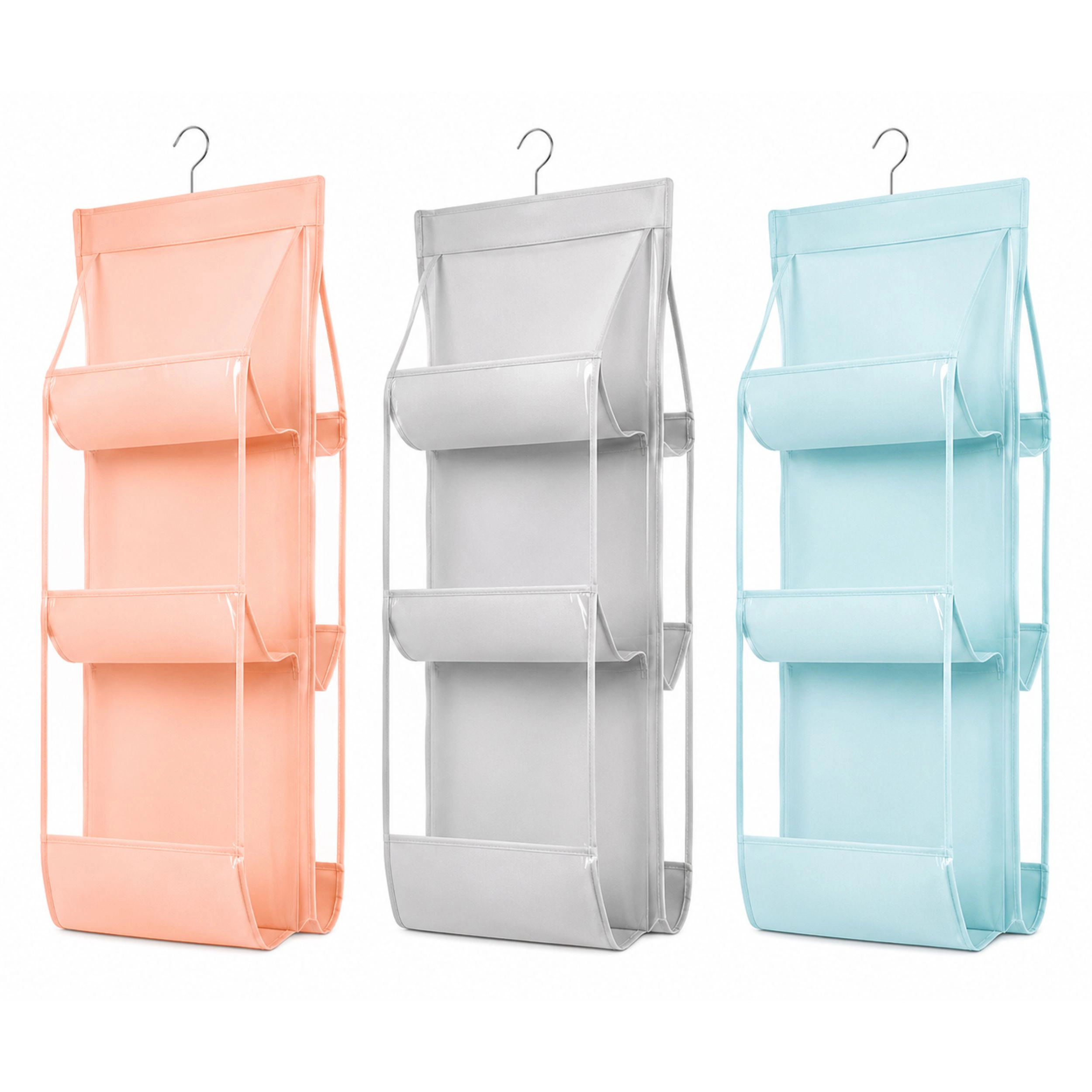 Home Collection 6-Pocket Hanging Handbag Organizer Closet Purse Storage Holder