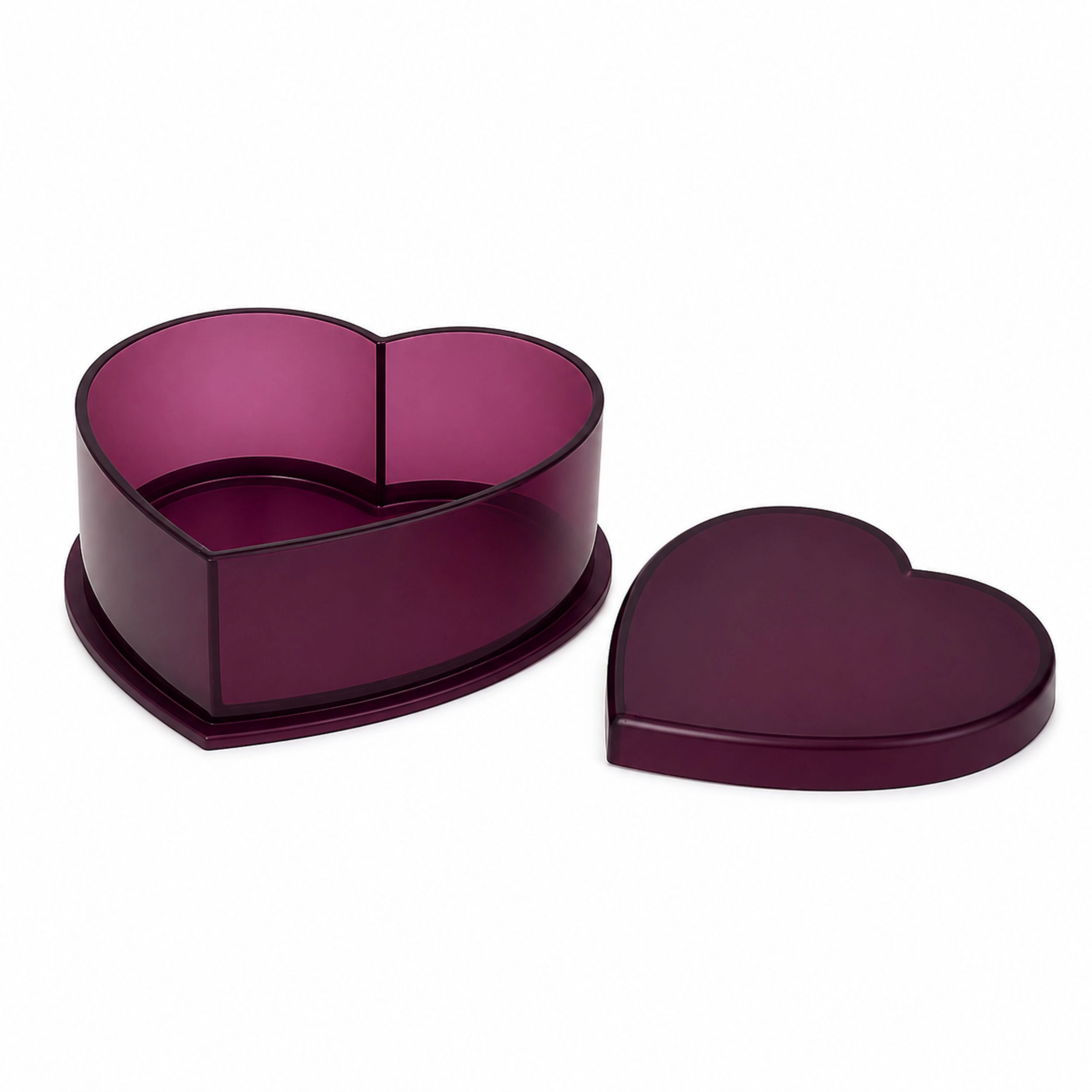 Home Collection Purple Heart Shaped Storage Box with Lid