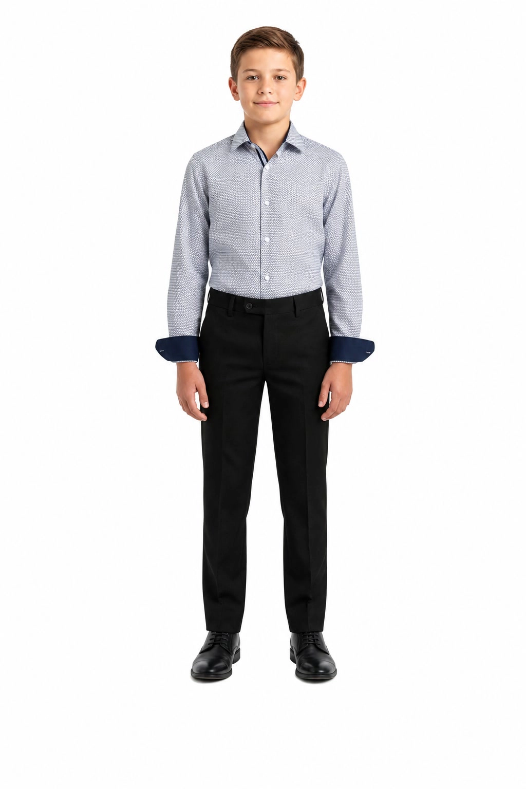 Elie Balleh Boys Slim Fit Honeycomb Button-Down Shirt