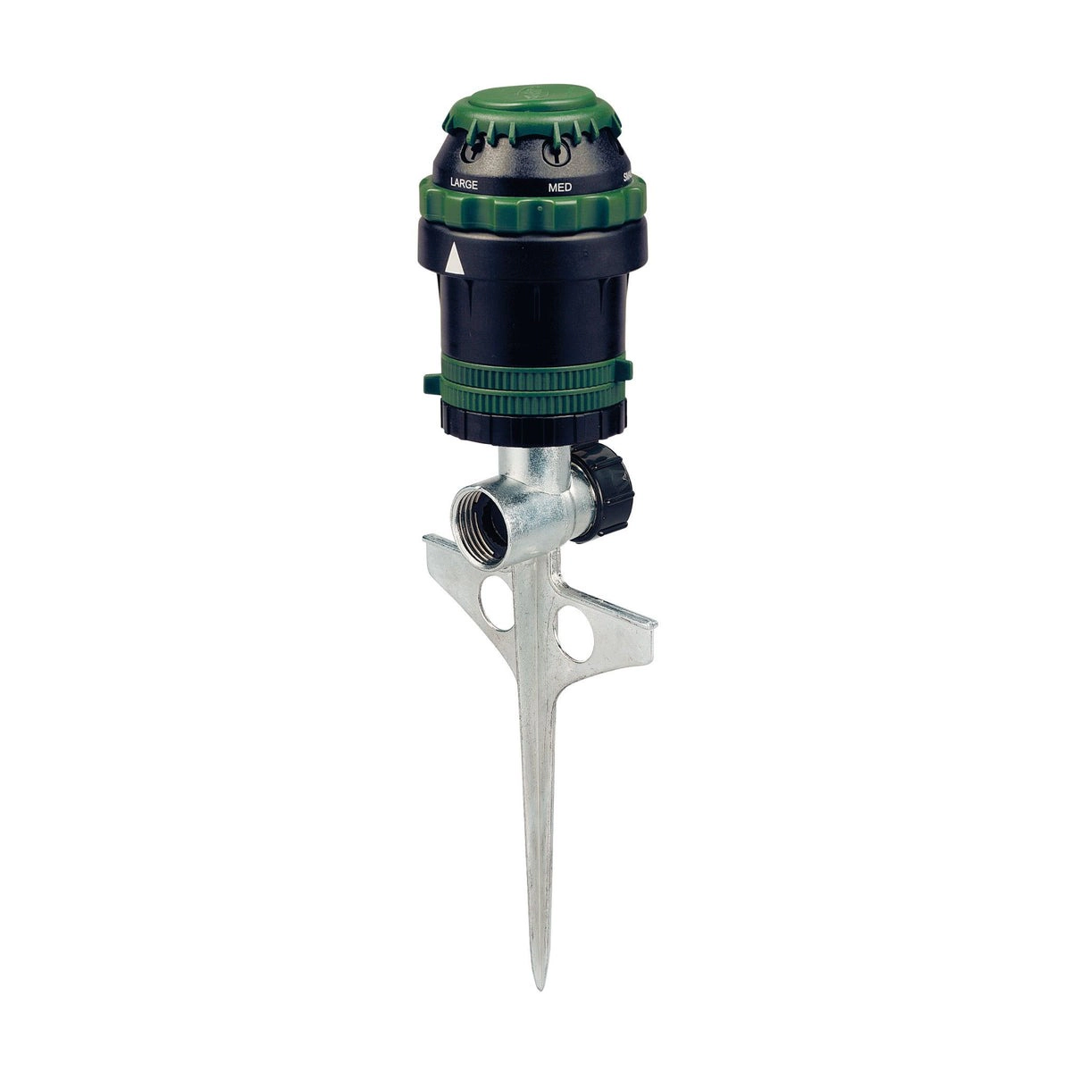 Orbit 58573N H2O-Six Gear-Drive Sprinkler on Metal T-Spike