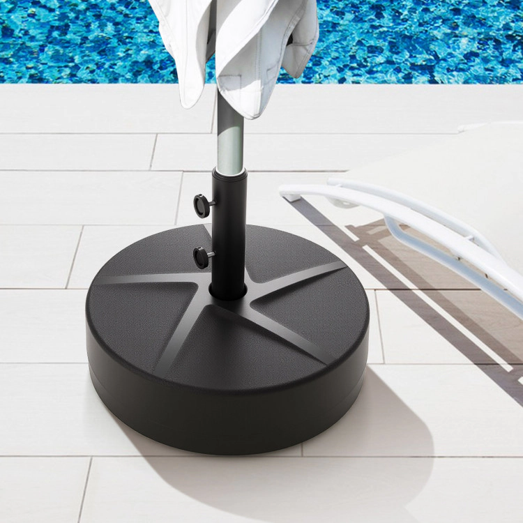 Hivvago Patio Umbrella Base 88Lbs Capacity Water And Sand Fillable Market Table Umbrella Stand