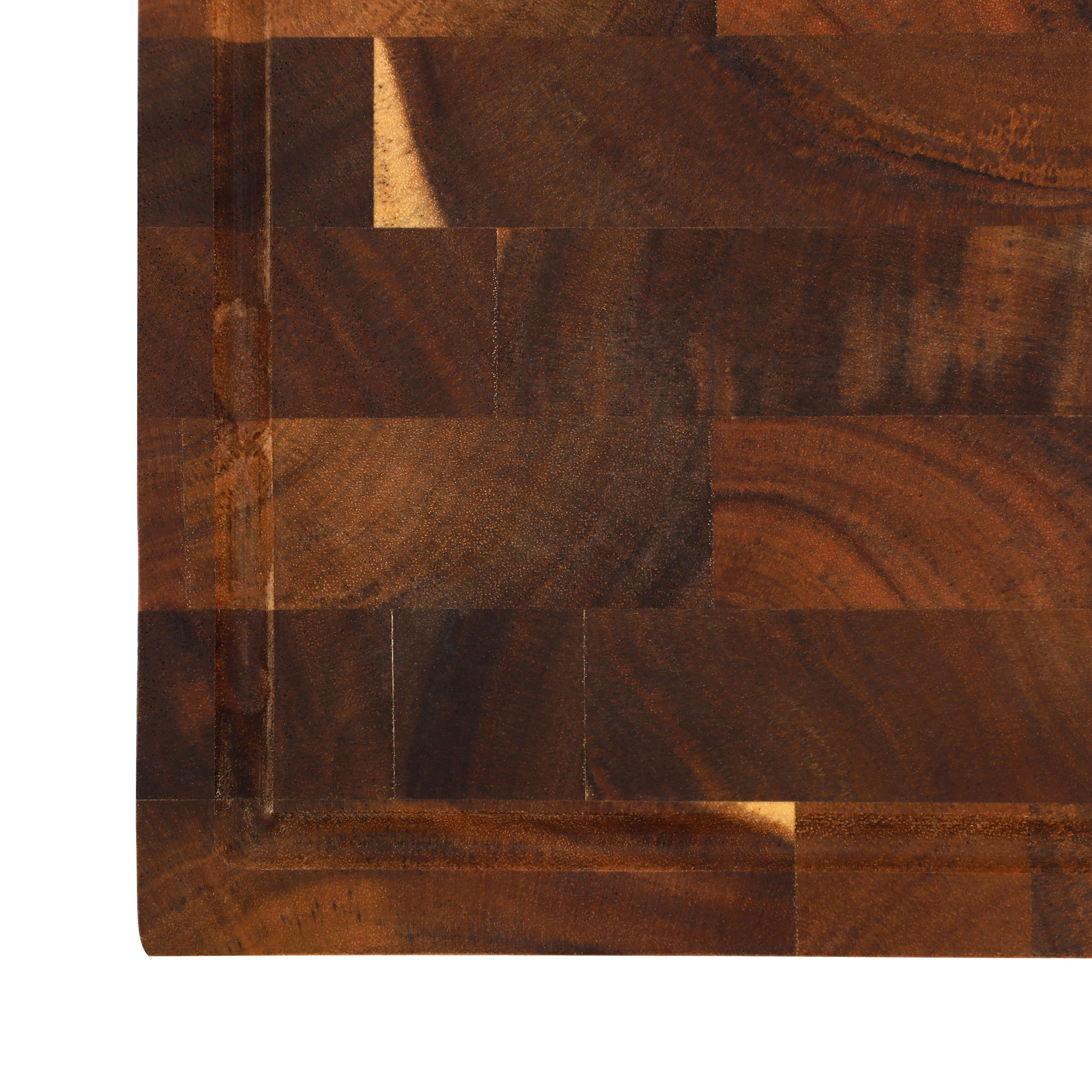 MegaChef 17 x 13 Inch Acacia Wood Butcher Block Carving and Cutting Serving Board with Juice Groove