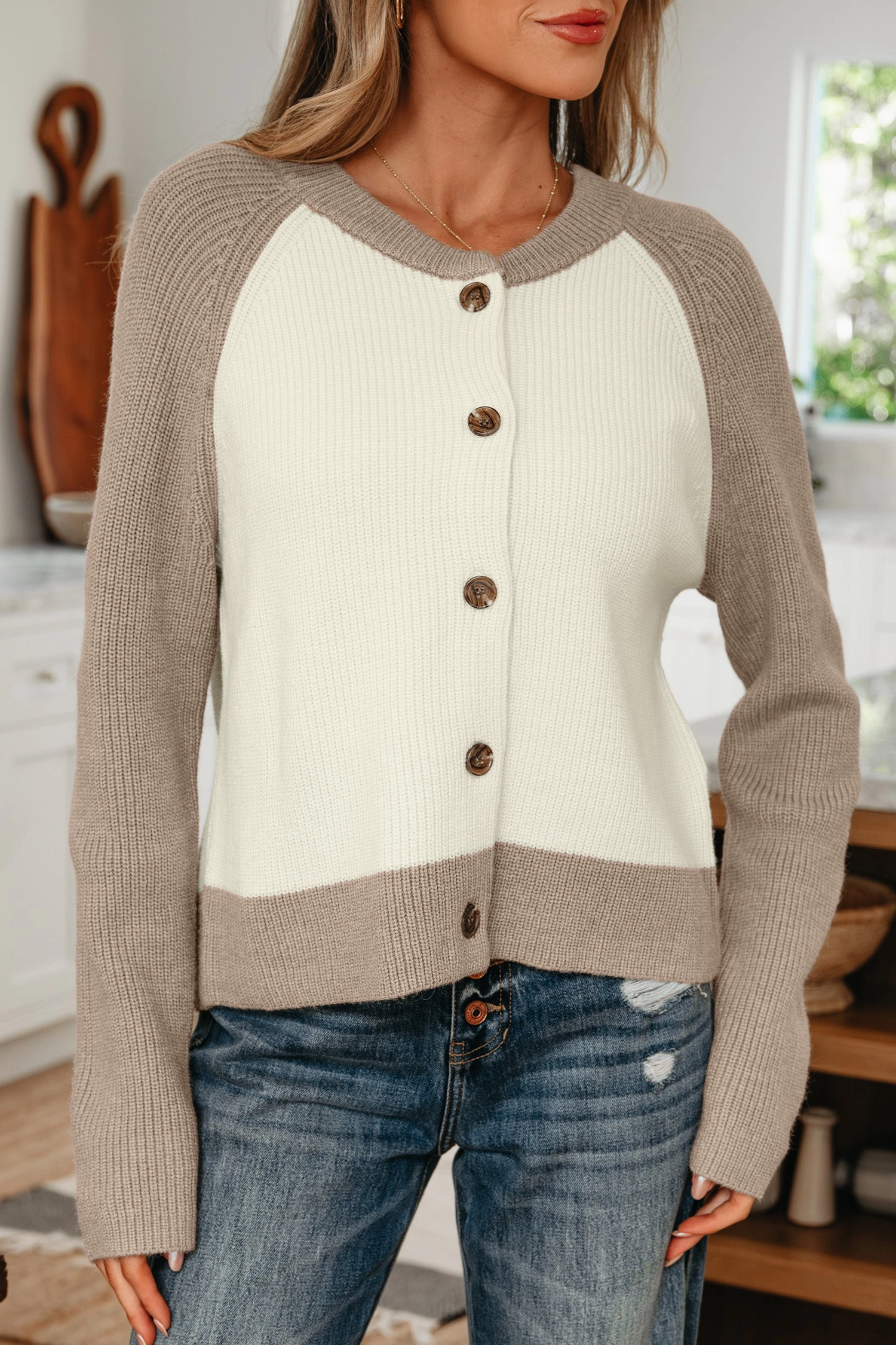 Threaded Pear Women's Maryam Ribbed Knit Down Sweater