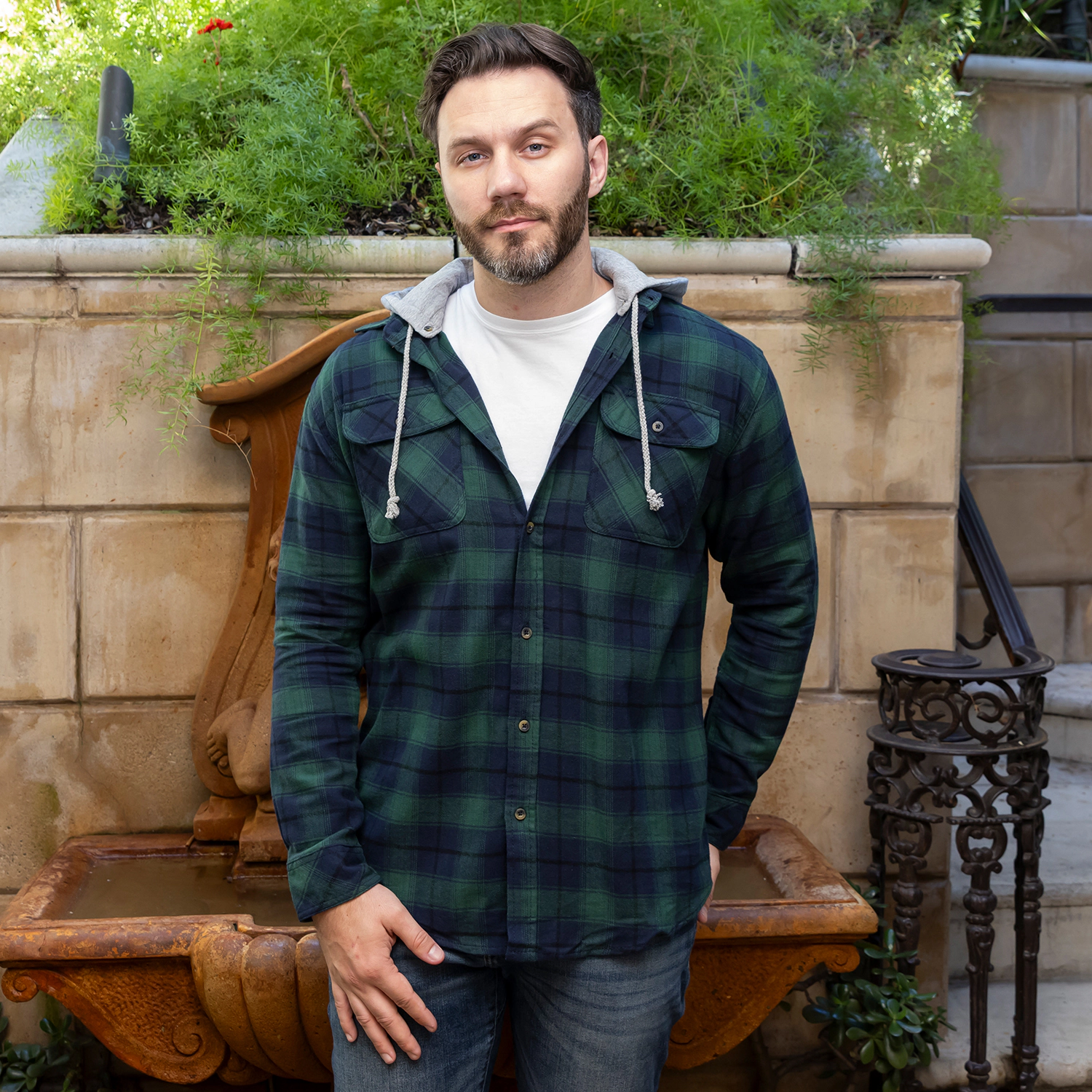 Gioberti Men's Removable Hoodie Flannel Shirt