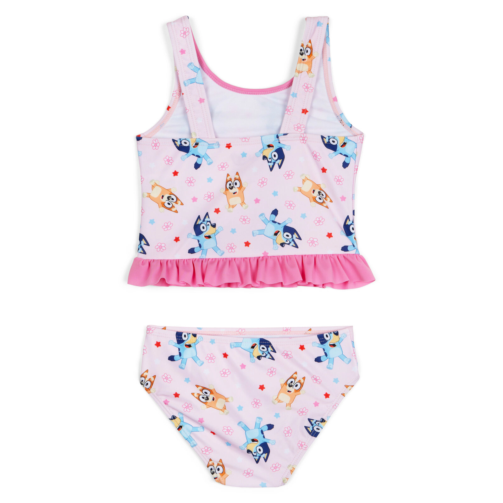 Bluey Girls' Swimwear 2-Piece Tankini and Bottoms Set