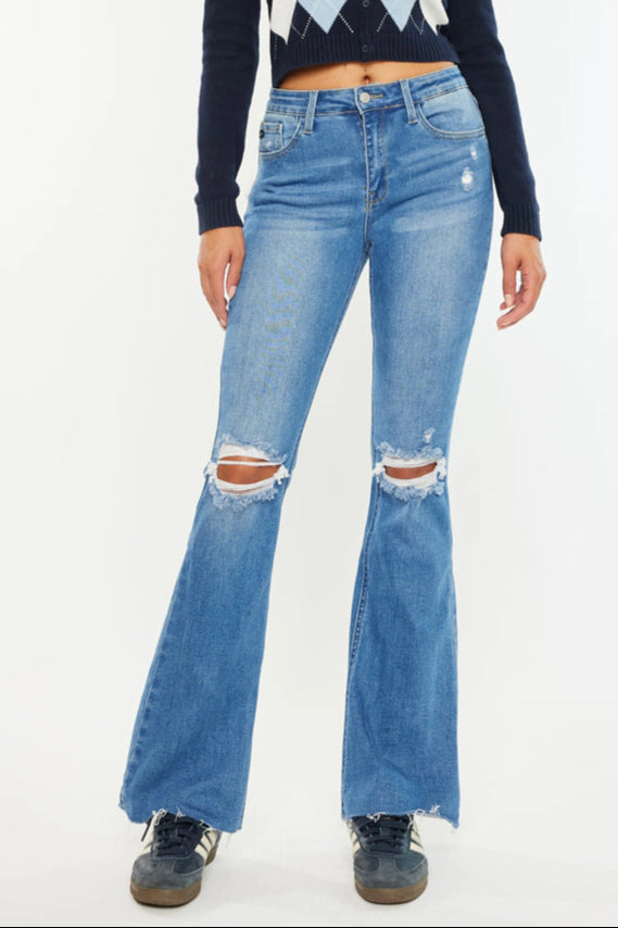 KanCan Women's Essentials High Rise Bootcut Jeans Eva