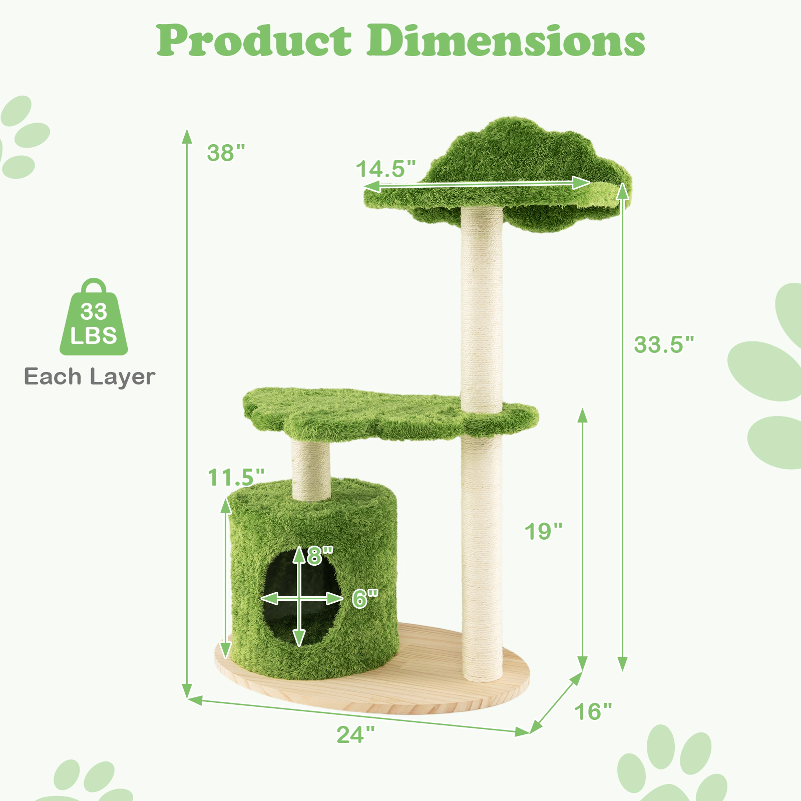 SlickBlue Compact Cat Tower with Rotating Platform and Cat Condo