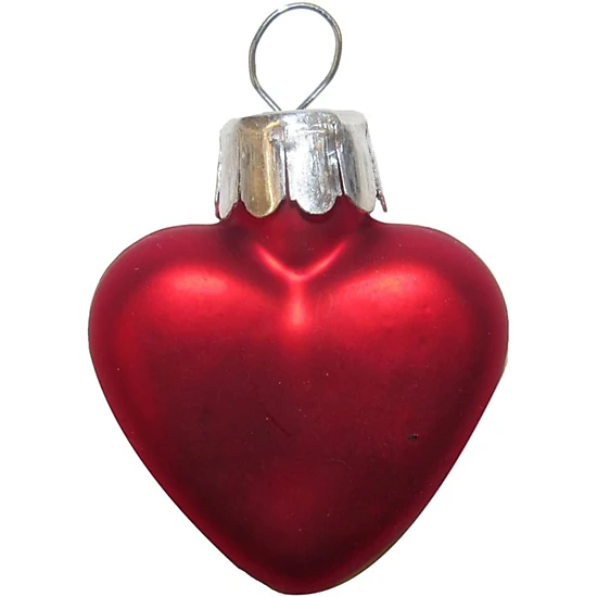 Kurt Adler Petite Treasures Mini Red Heart Glass Ornaments 20 Piece Set 1 inch