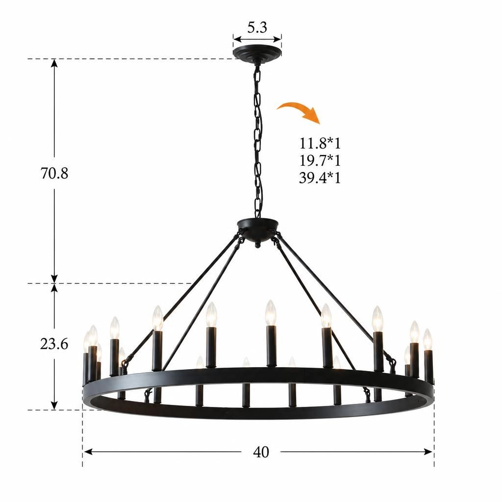 ELEMENT ACE Modern Circular Iron Flush Mount Ceiling Light