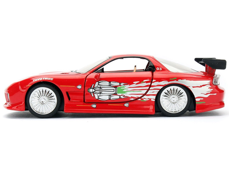 Jada Dom's Mazda RX-7 Red with Graphics "Fast & Furious" Movie 1/32 Diecast Model Car by Jada