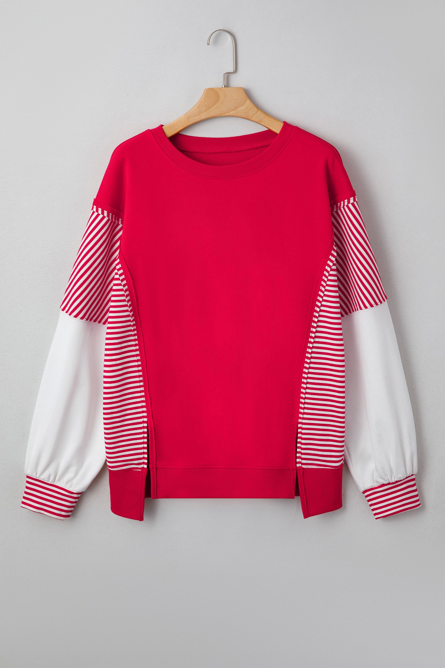 Threaded Pear Women's Aaliyah Patchwork Sleeve Colorblock Sweatshirt