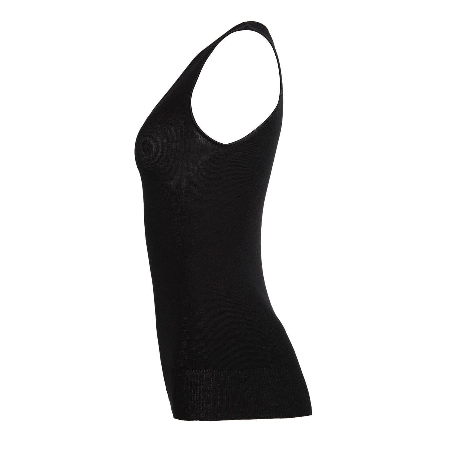 Memoi Poly Viscose Flat Knit Round Neck Vest