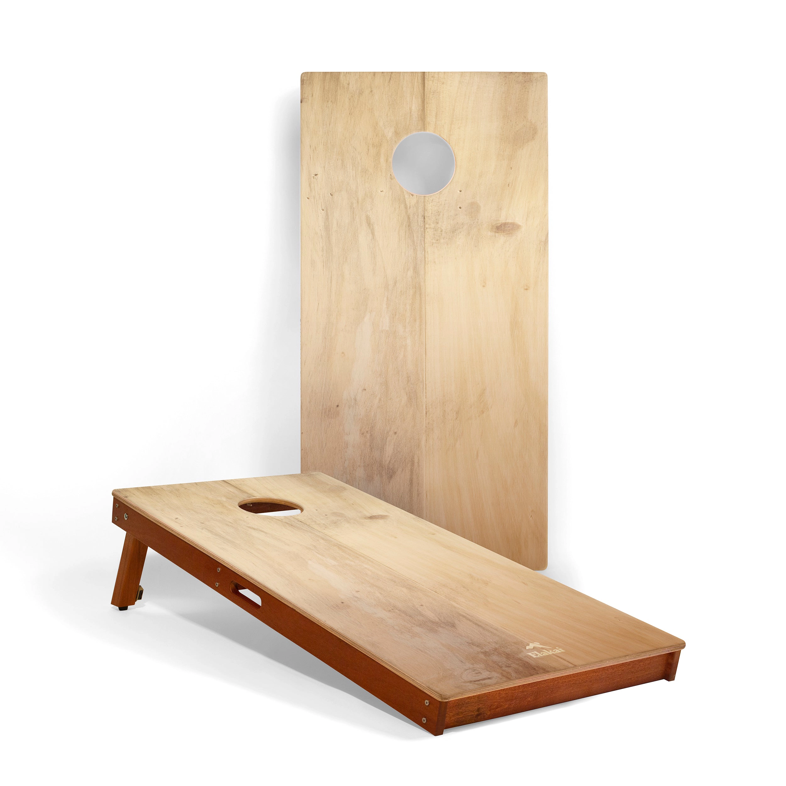 Elakai  Light Beachwood Mahogany Pathfinder Cornhole Boards