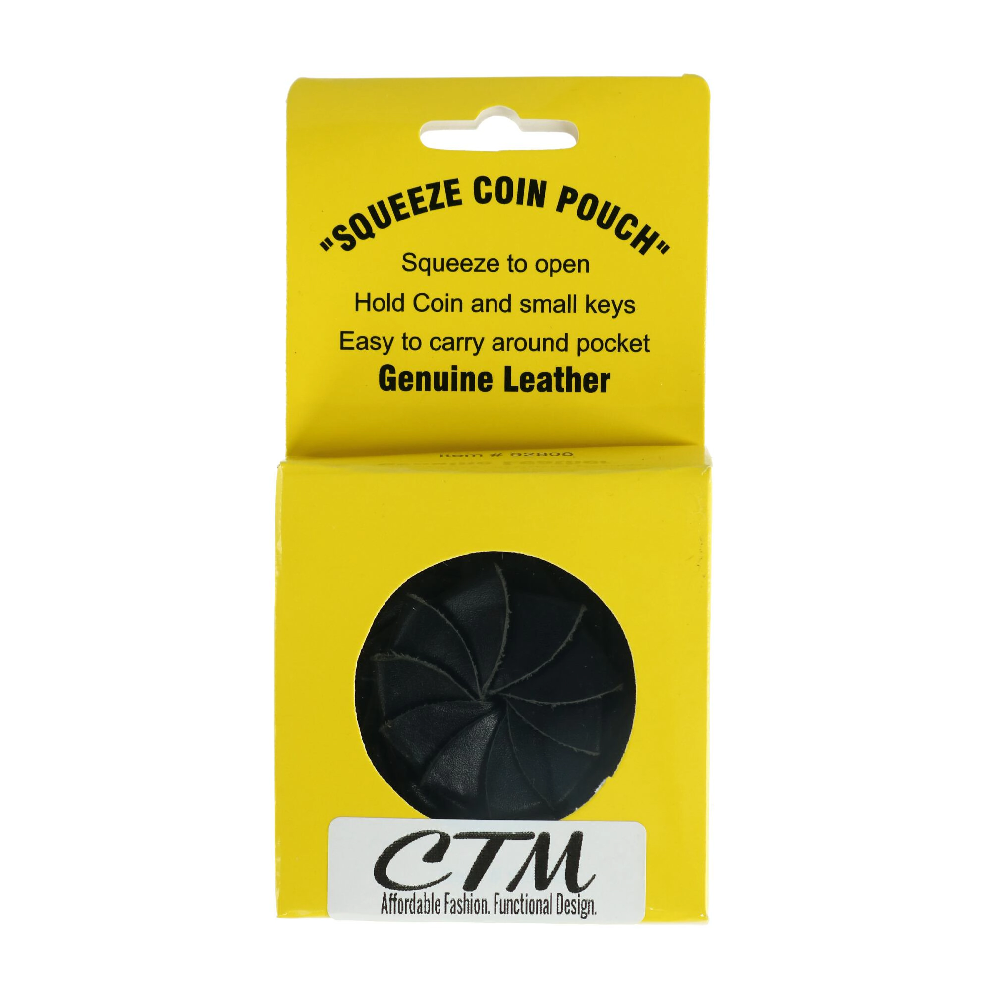 CTM Leather Squeeze Coin Change Pouch