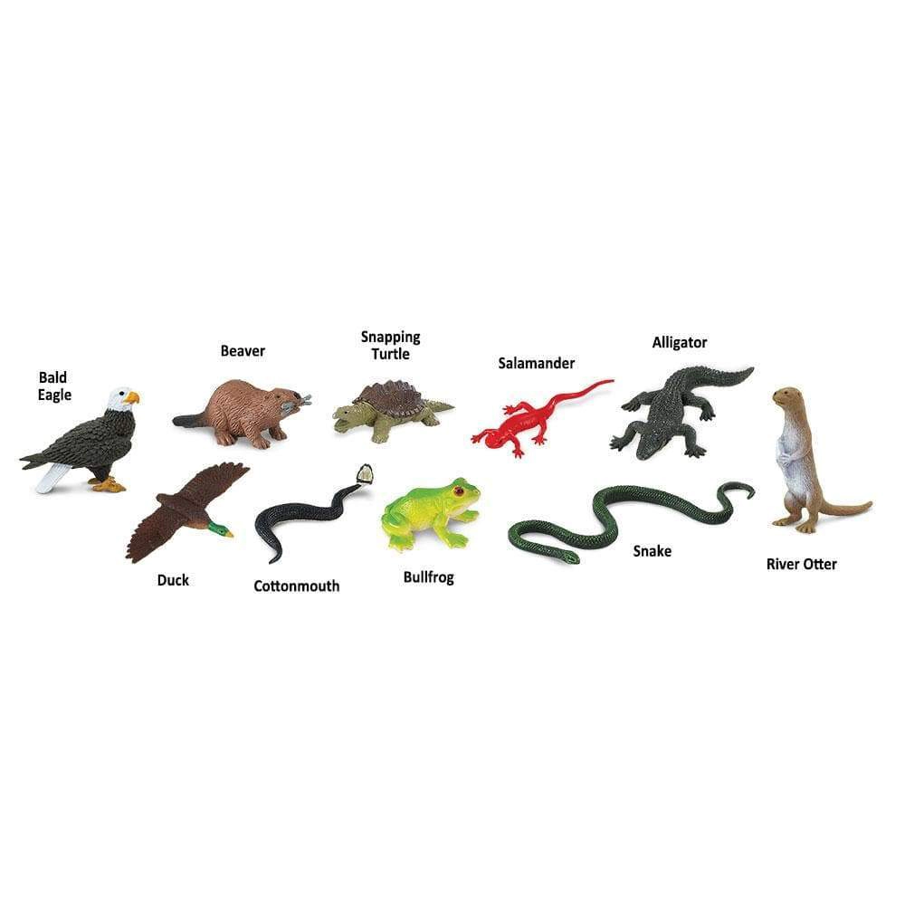 Safari Ltd. - River Animals TOOB - contains 10 Mini Figurines