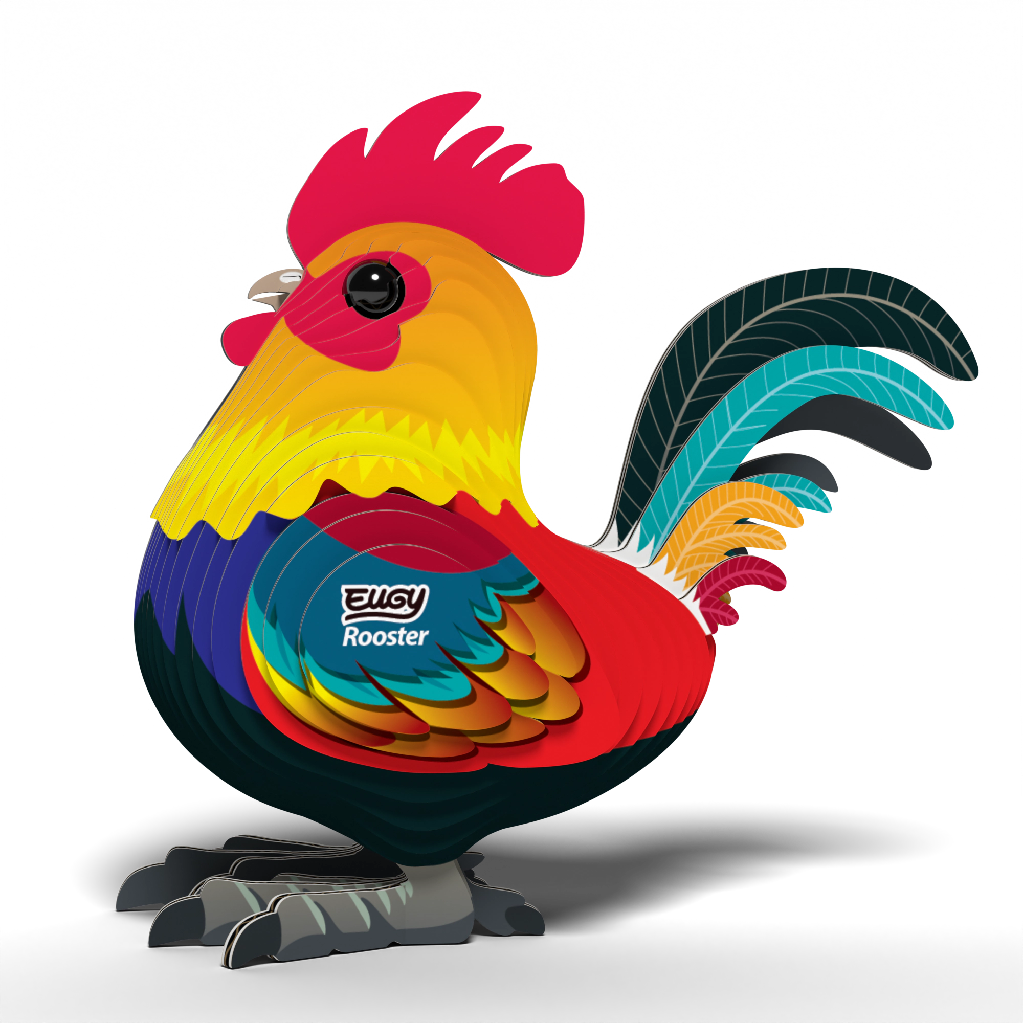 EUGY Rooster 3D Puzzle - contains 31 puzzle pieces