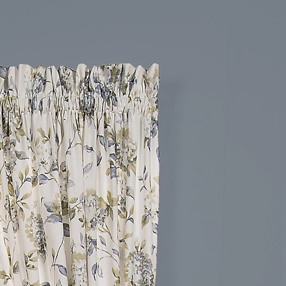 Ellis Curtain Abigail High Quality Window Rod Pocket Panel Pairs With 2 Tie Backs - 2-Piece - 90x84", Porcelain