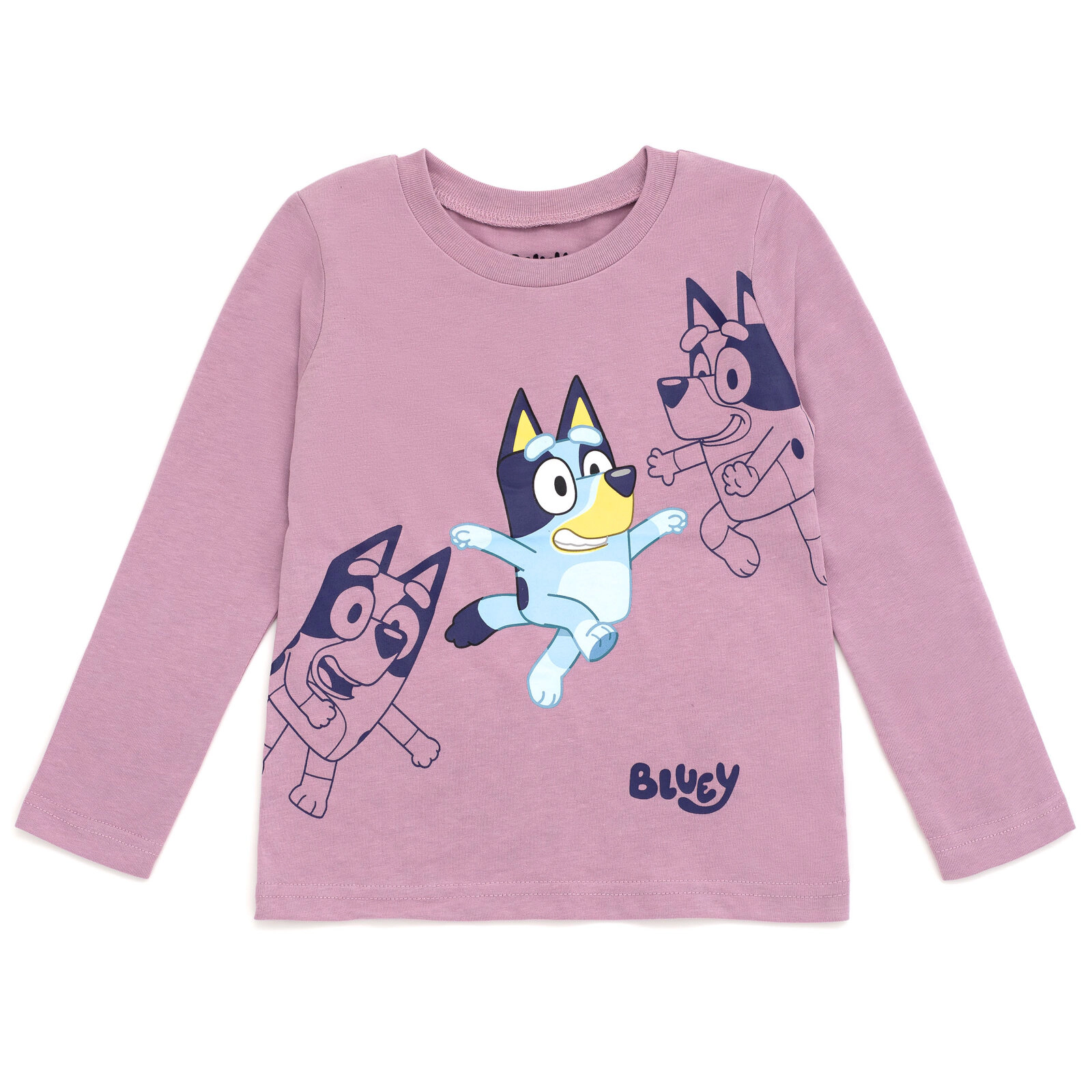 Bluey Girls' Zip-Up Hooded Vest, Tee and Pants Set