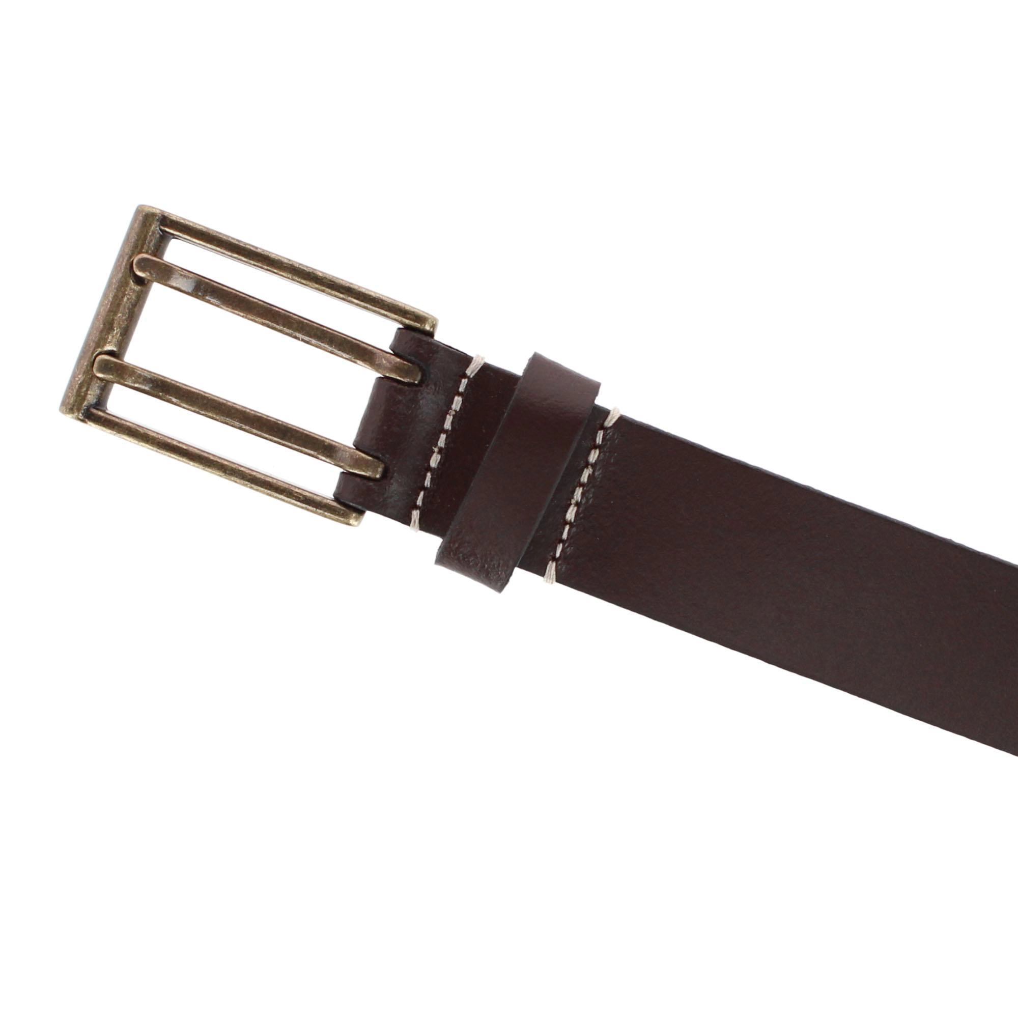 Timberland Boy's 28mm Double Prong Leather Belt