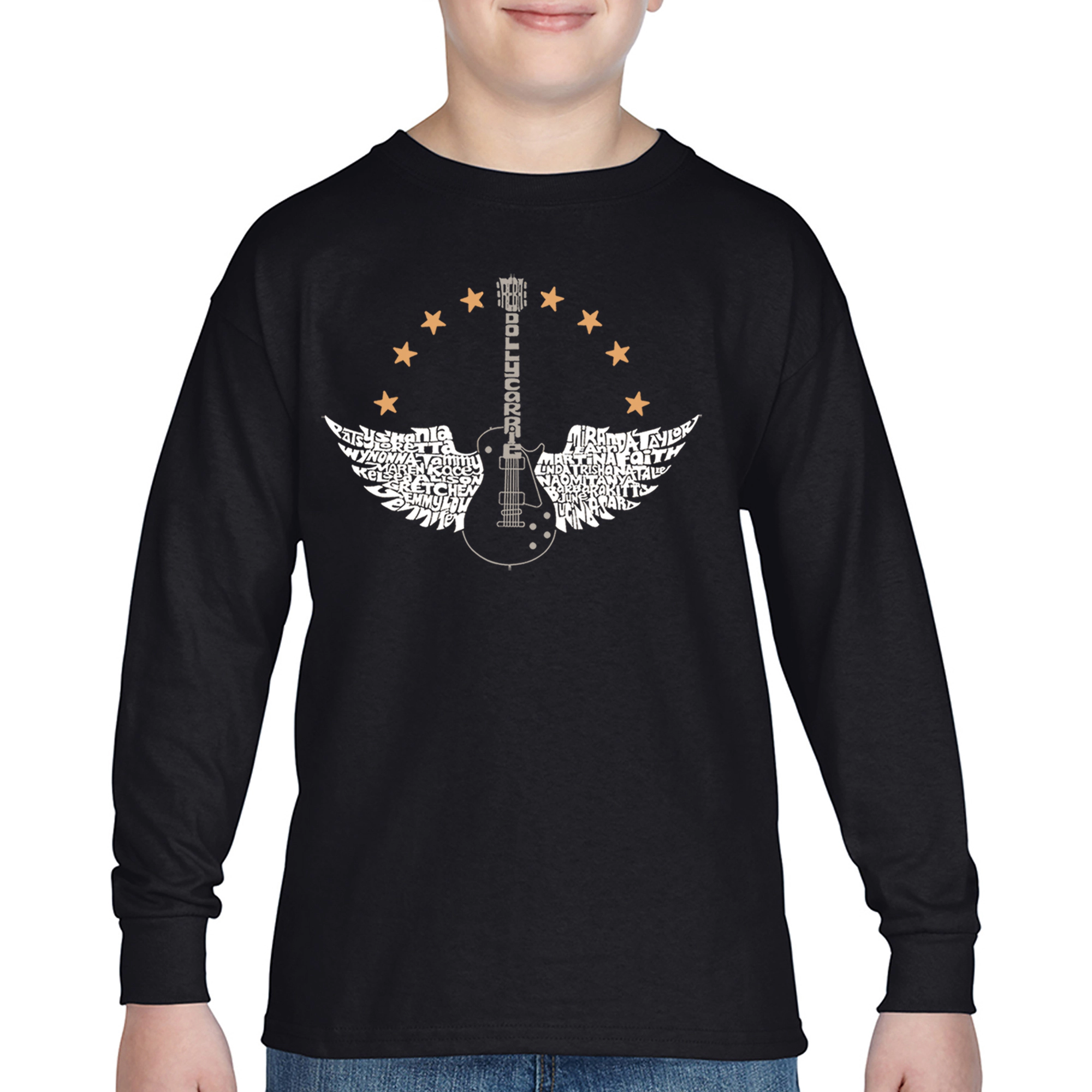 LA Pop Art Boys Long Sleeve T-Shirt - Country Female Singers