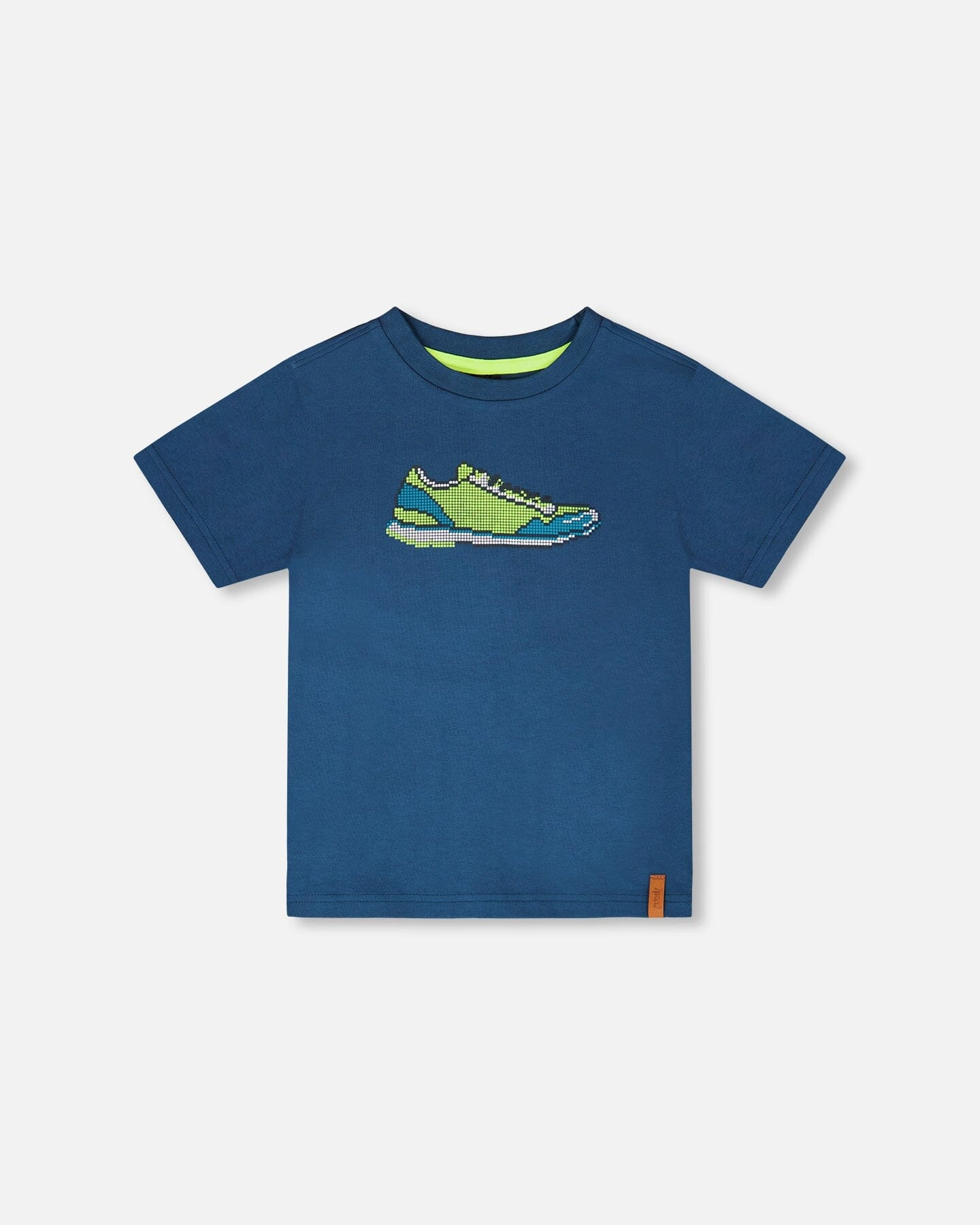 Deux par Boys Organic Cotton Jersey Pixel Sneaker Graphic Print T-Shirt