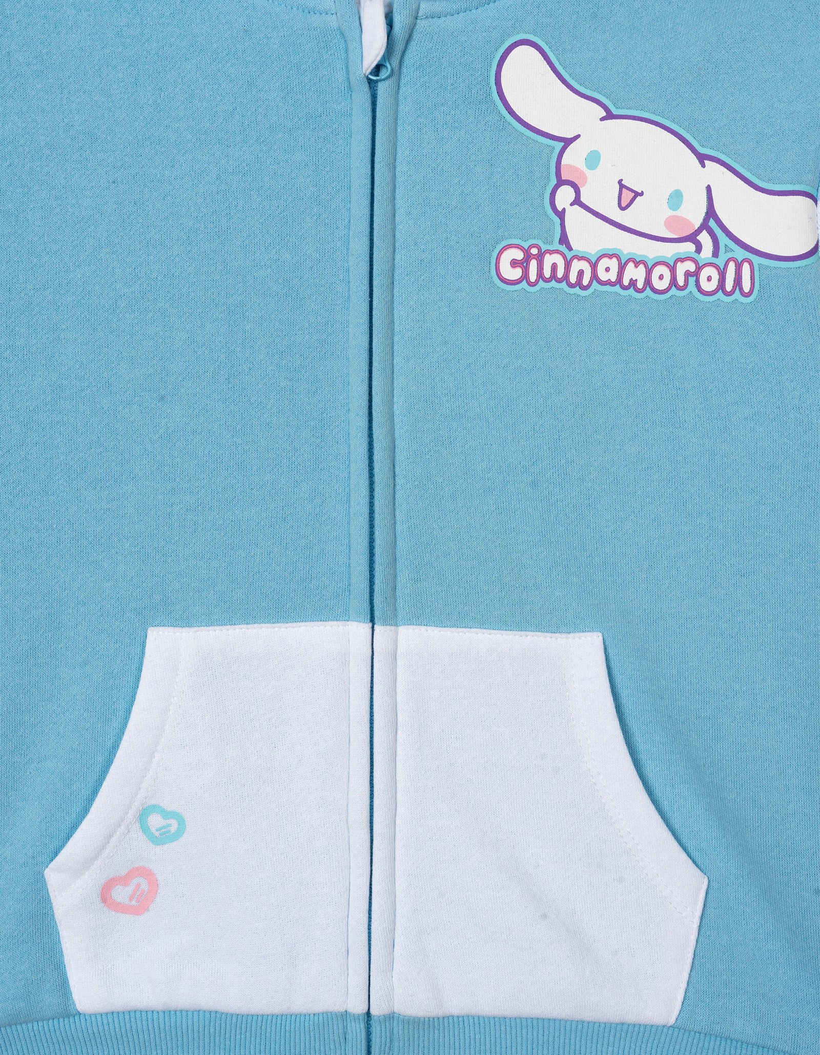 Hello Kitty Girls' Hooded Ears Fleece Zip-Up Hoodie