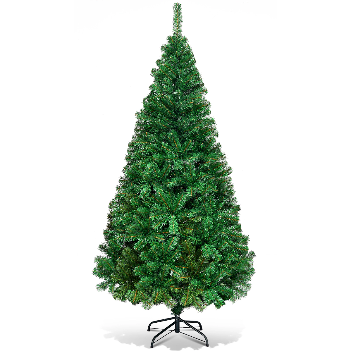 Costway 5/6/7/8Ft Artificial PVC Christmas Tree W/Stand Holiday Season Indoor Outdoor